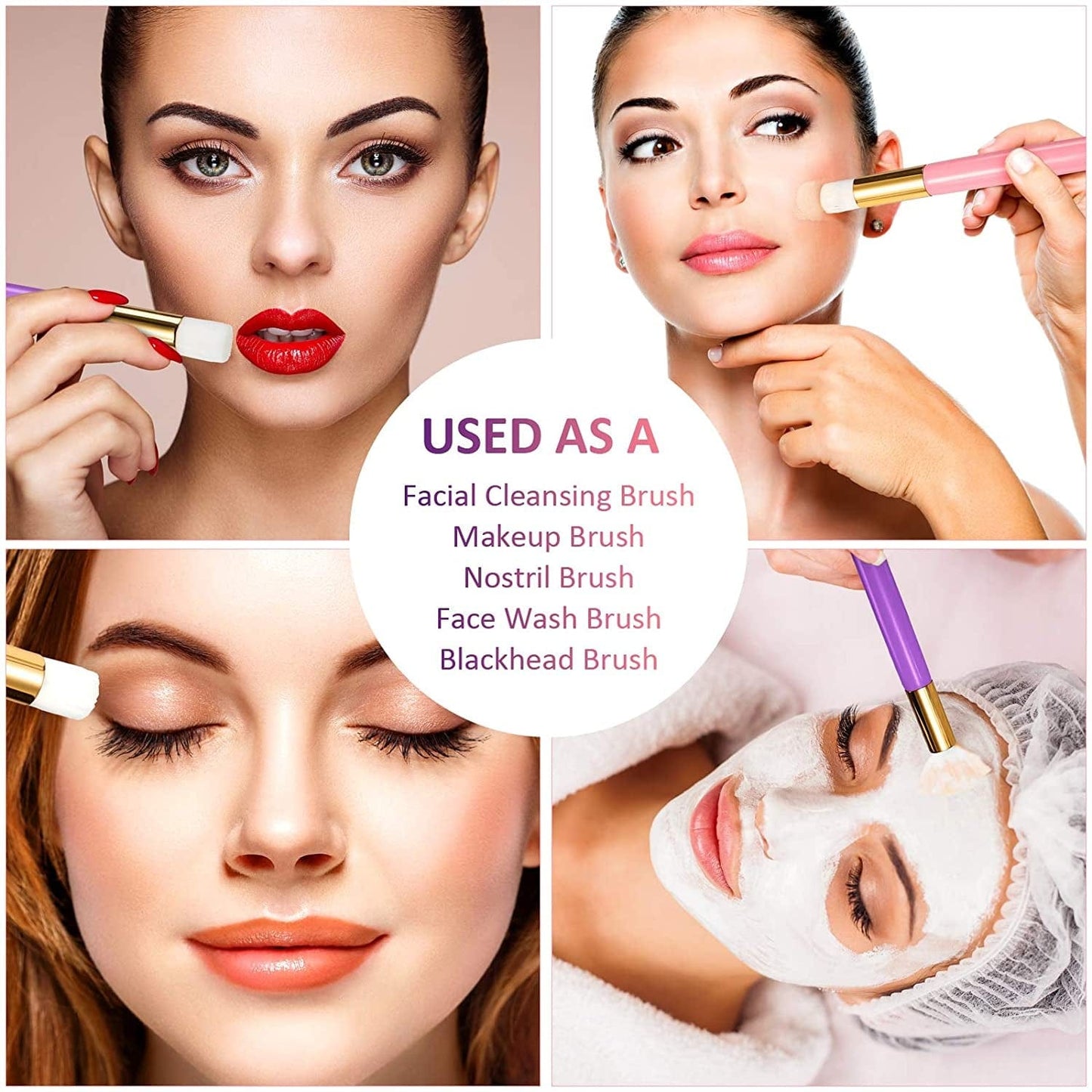 30 Pieces Lash Shampoo Brushes, Eyelash Extension Cleansing Brush Peel off Blackhead Remover Tool Nose Pore Deep Cleaning Brush Cosmetic Lash Cleanser Brush Facial Cleansing Brushes (Purple, Pink) Health & Beauty > Personal Care > Cosmetics > Cosmetic Tools > Makeup Tools Shappy