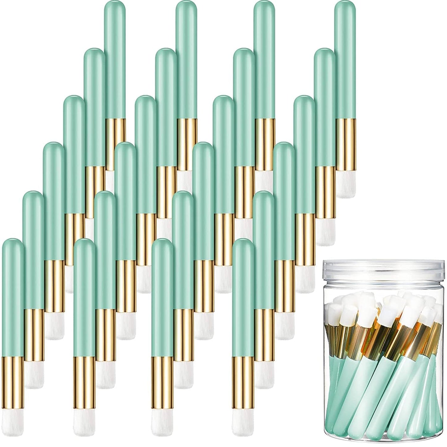 30 Pieces Lash Shampoo Brushes with Container, Nose Pore Deep Cleaning Brush Peel off Blackhead Removing Brush Tool Cosmetic Lash Cleanser Brush Facial Cleansing Brushes (Pink,4 Inch) Health & Beauty > Personal Care > Cosmetics > Cosmetic Tools > Makeup Tools Patelai Green