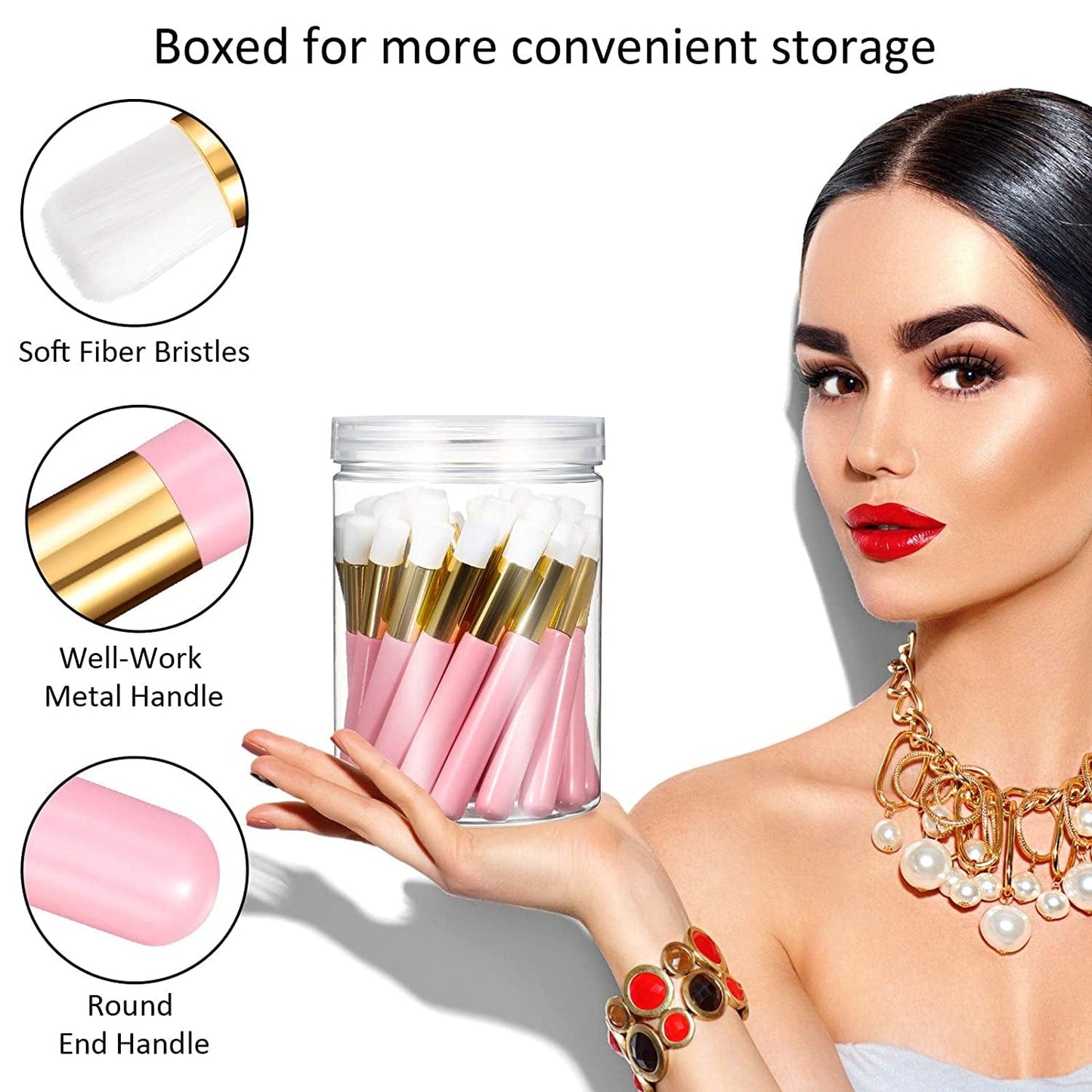 30 Pieces Lash Shampoo Brushes with Container, Nose Pore Deep Cleaning Brush Peel off Blackhead Removing Brush Tool Cosmetic Lash Cleanser Brush Facial Cleansing Brushes (Pink,4 Inch) Health & Beauty > Personal Care > Cosmetics > Cosmetic Tools > Makeup Tools Patelai