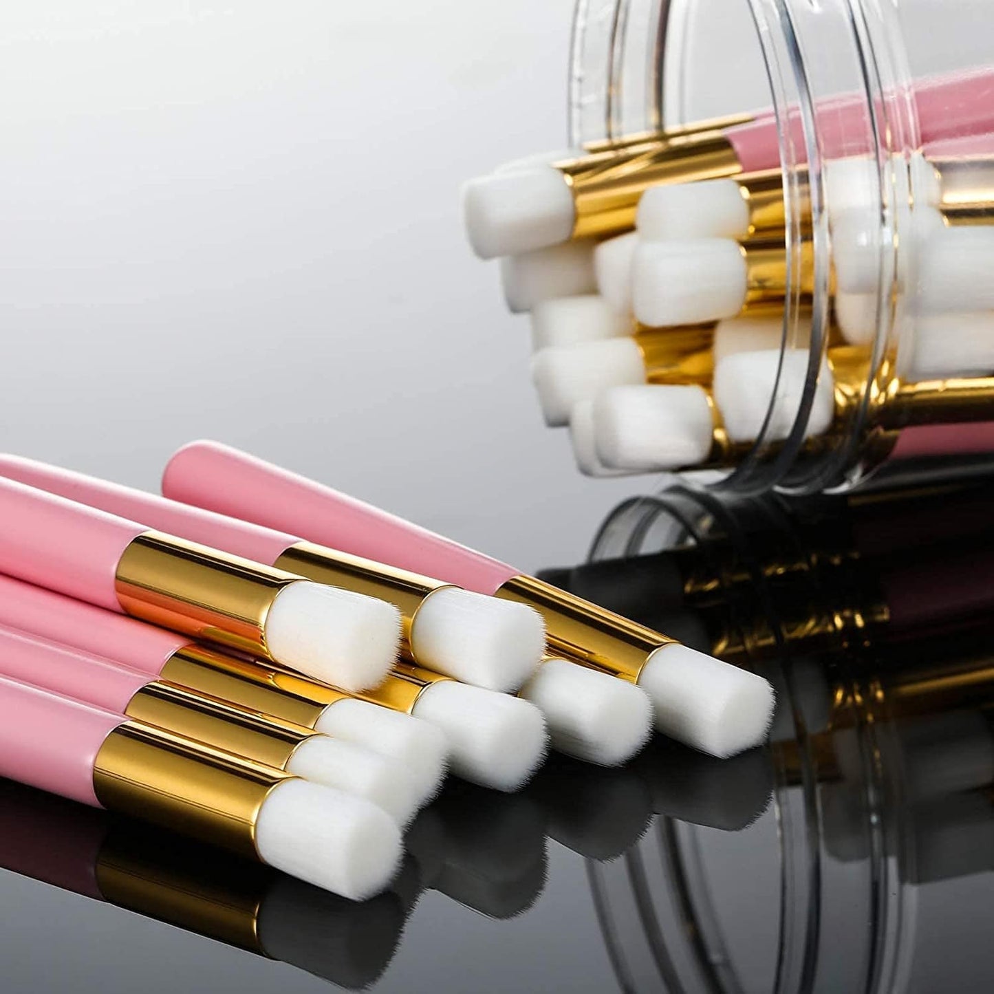 30 Pieces Lash Shampoo Brushes with Container, Nose Pore Deep Cleaning Brush Peel off Blackhead Removing Brush Tool Cosmetic Lash Cleanser Brush Facial Cleansing Brushes (Pink,4 Inch) Health & Beauty > Personal Care > Cosmetics > Cosmetic Tools > Makeup Tools Patelai