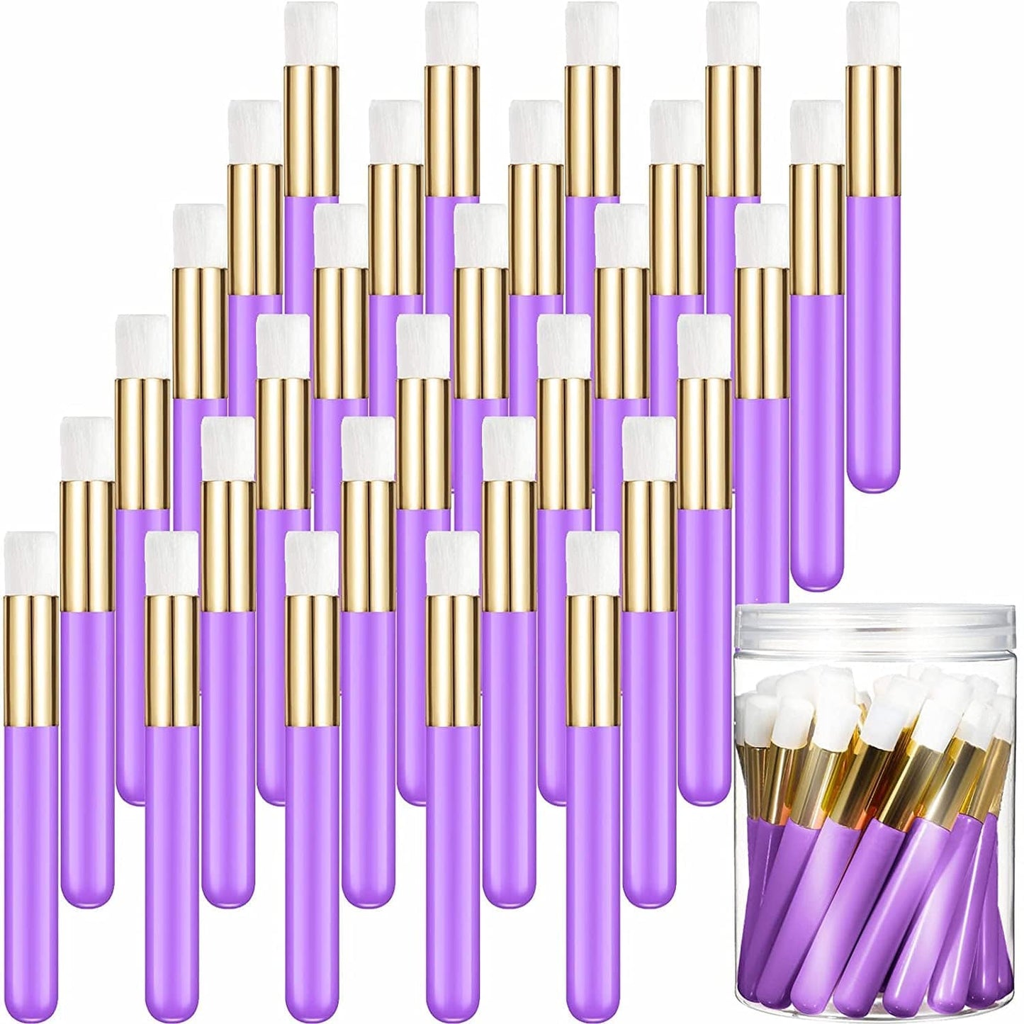 30 Pieces Lash Shampoo Brushes with Container, Nose Pore Deep Cleaning Brush Peel off Blackhead Removing Brush Tool Cosmetic Lash Cleanser Brush Facial Cleansing Brushes (Pink,4 Inch) Health & Beauty > Personal Care > Cosmetics > Cosmetic Tools > Makeup Tools Patelai Purple