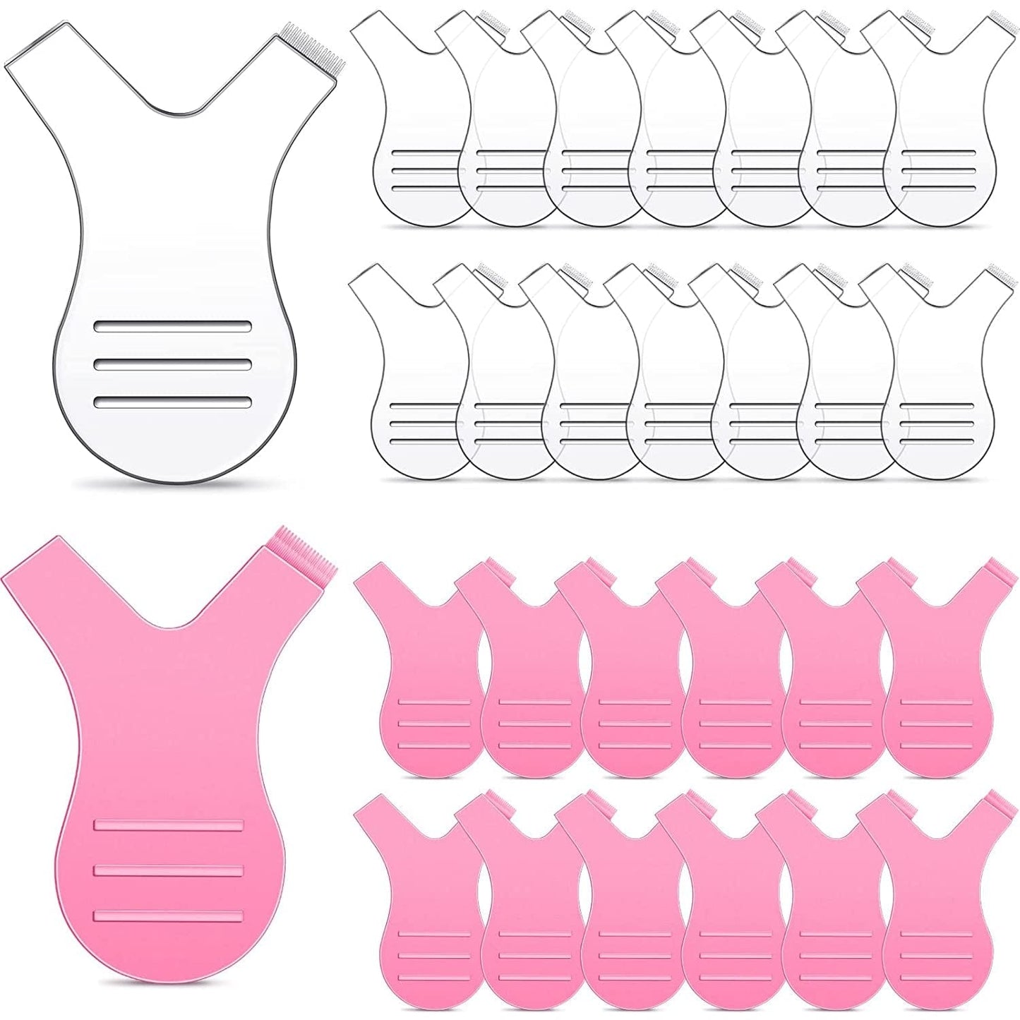 30 Pieces Y Lash Lift Tool Y Shape Eyelash Brush Comb Lash Perm Lift Brush Silicone Grafting Eyelash Lift Brush for Eyelash Extension Makeup Tool (Clear Color) Health & Beauty > Personal Care > Cosmetics > Cosmetic Tools > Makeup Tools Yaomiao Pink, Clear
