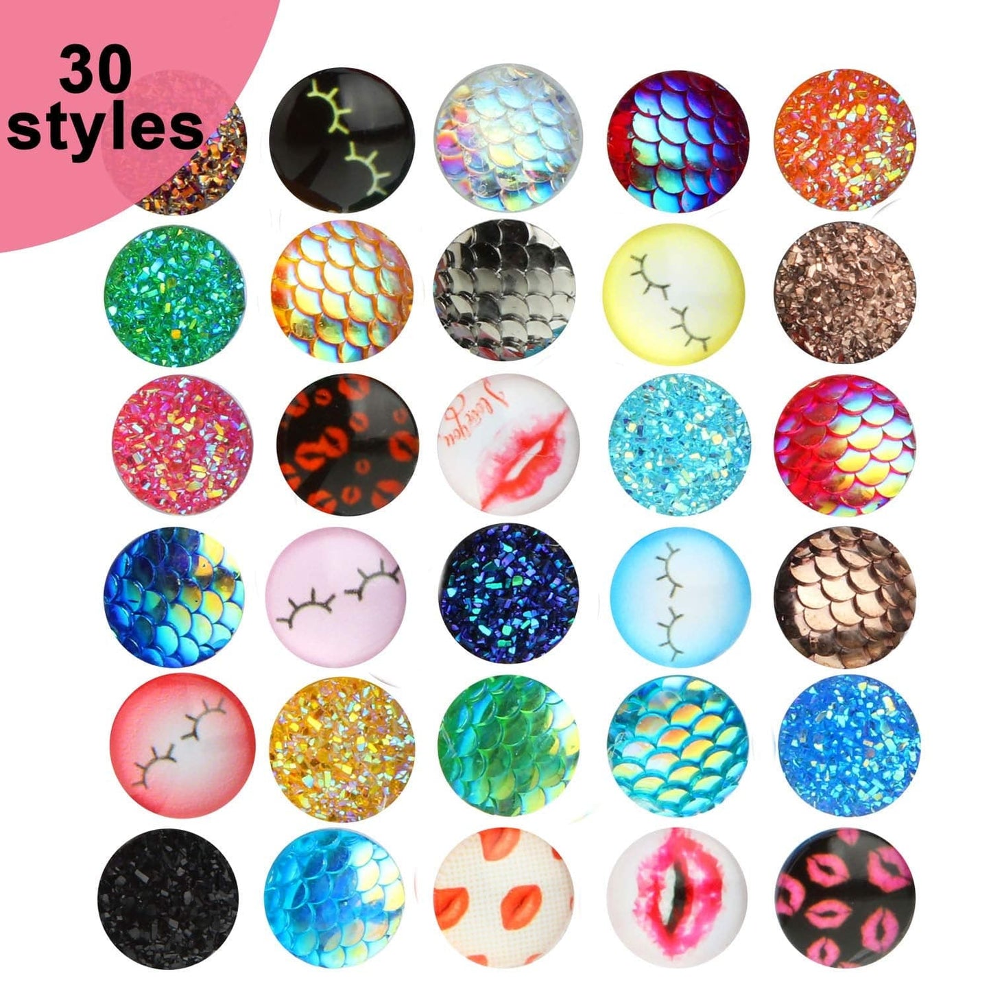 30 Sets Disposable Mascara Wands Set, Includes 30 Crystal Eyelash Brush Eyebrow Applicator Makeup Tool and 30 Reusable Diamond Eyelash Tube for Women Girls (Assorted Patterns) Health & Beauty > Personal Care > Cosmetics > Cosmetic Tools > Makeup Tools Maitys
