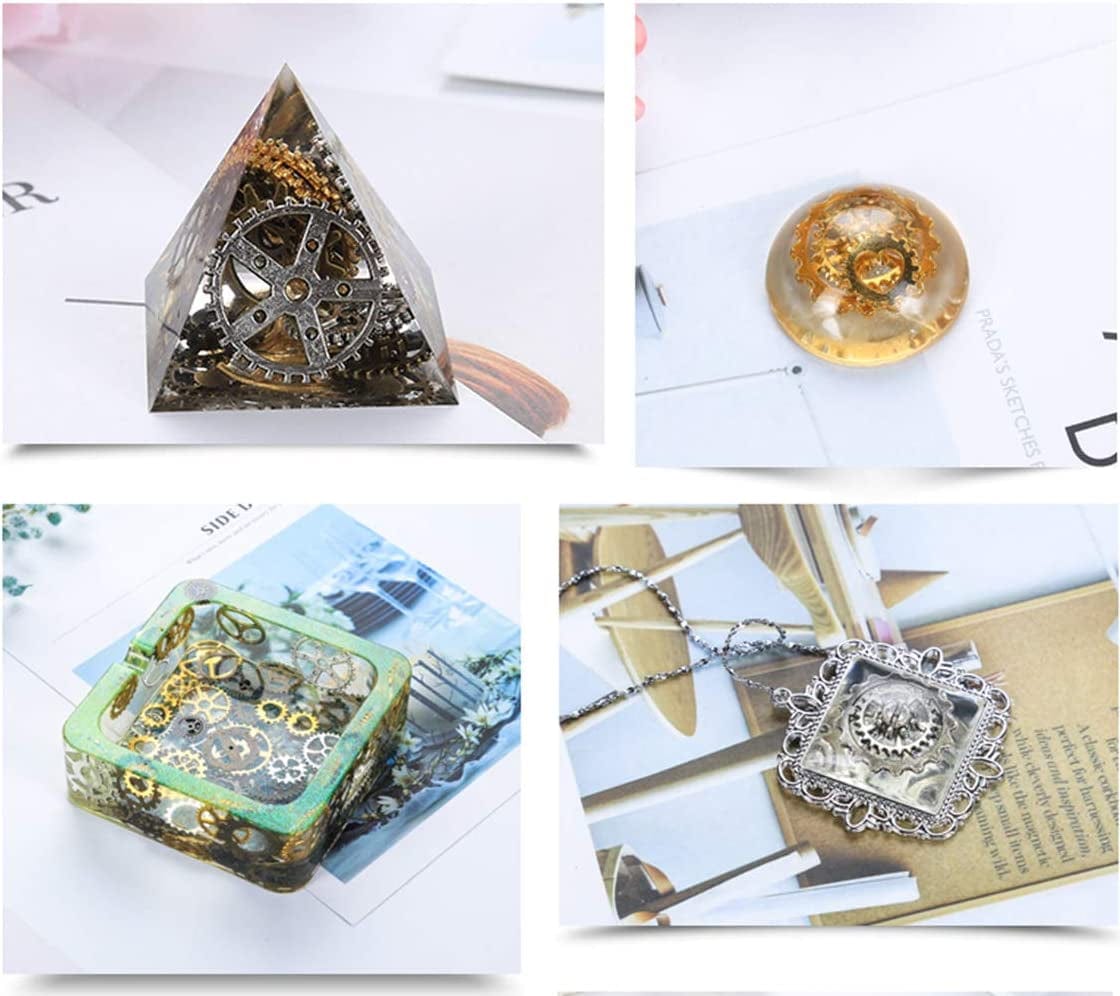 300 Gram (Approx. 210Pcs) Assorted Antique Steampunk Gears Charms Pendant Clock Watch Wheel Gear for Crafting, Jewelry Making