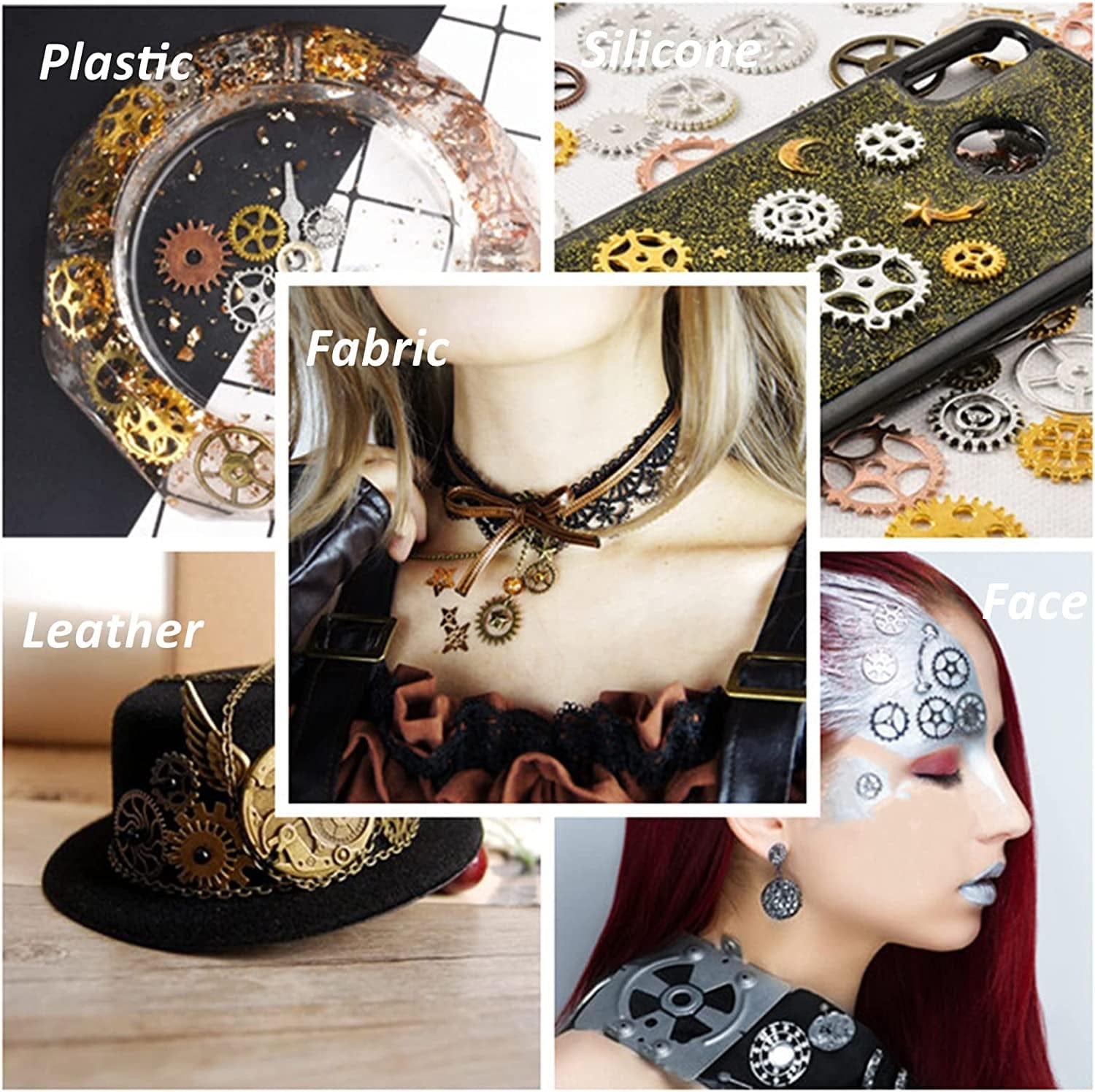 300 Gram Gears Charms, Mixed Vintage Bronze Watch Cog Wheel Set, DIY Metal Steampunk Pendant for Crafting, Jewelry Making Accessory