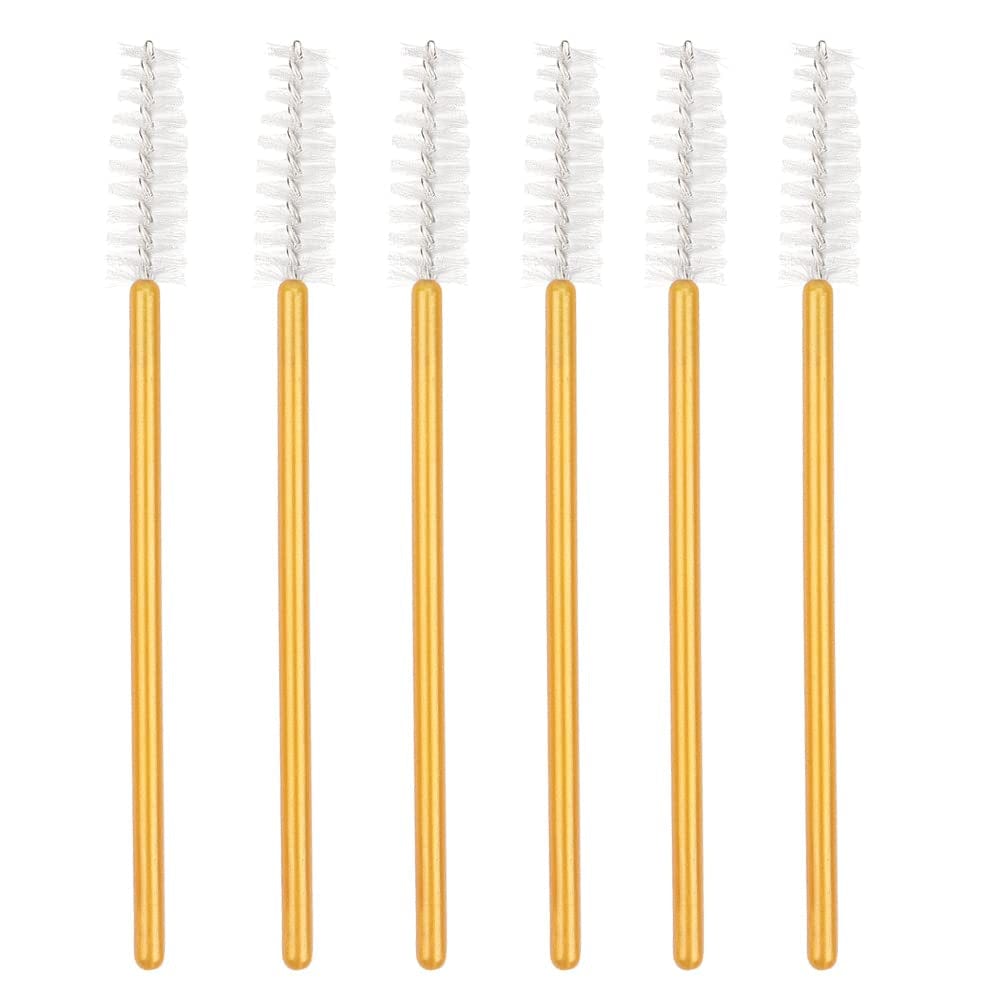 300 Pack Mascara Wands Disposable Eye Lash Eyebrow Brush Applicators for Eyelash Extensions Makeup Brush Tool Kits, Gold/White Health & Beauty > Personal Care > Cosmetics > Cosmetic Tools > Makeup Tools Mekupeu