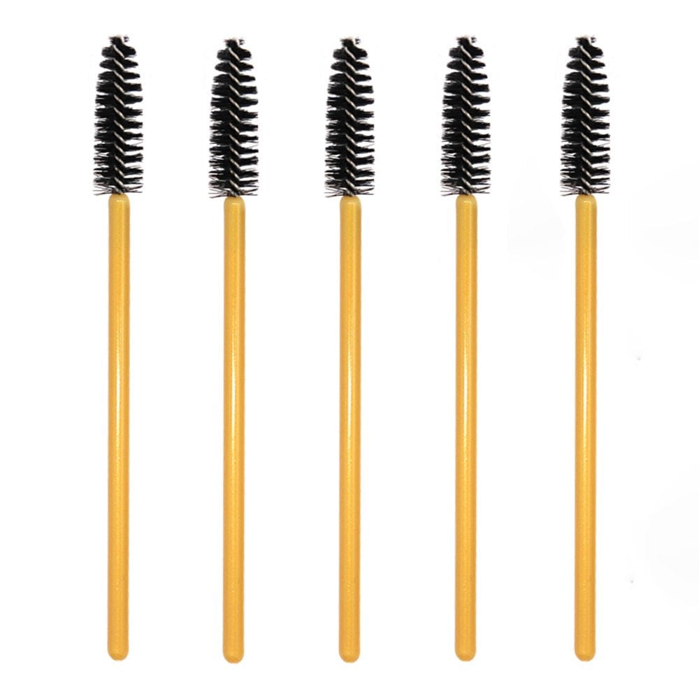 300 Pack Mascara Wands Disposable Eyelash Brushes for Lash Extensions Eye Brow Applicators Makeup Brush Tool, Gold/Black Health & Beauty > Personal Care > Cosmetics > Cosmetic Tools > Makeup Tools Yisu