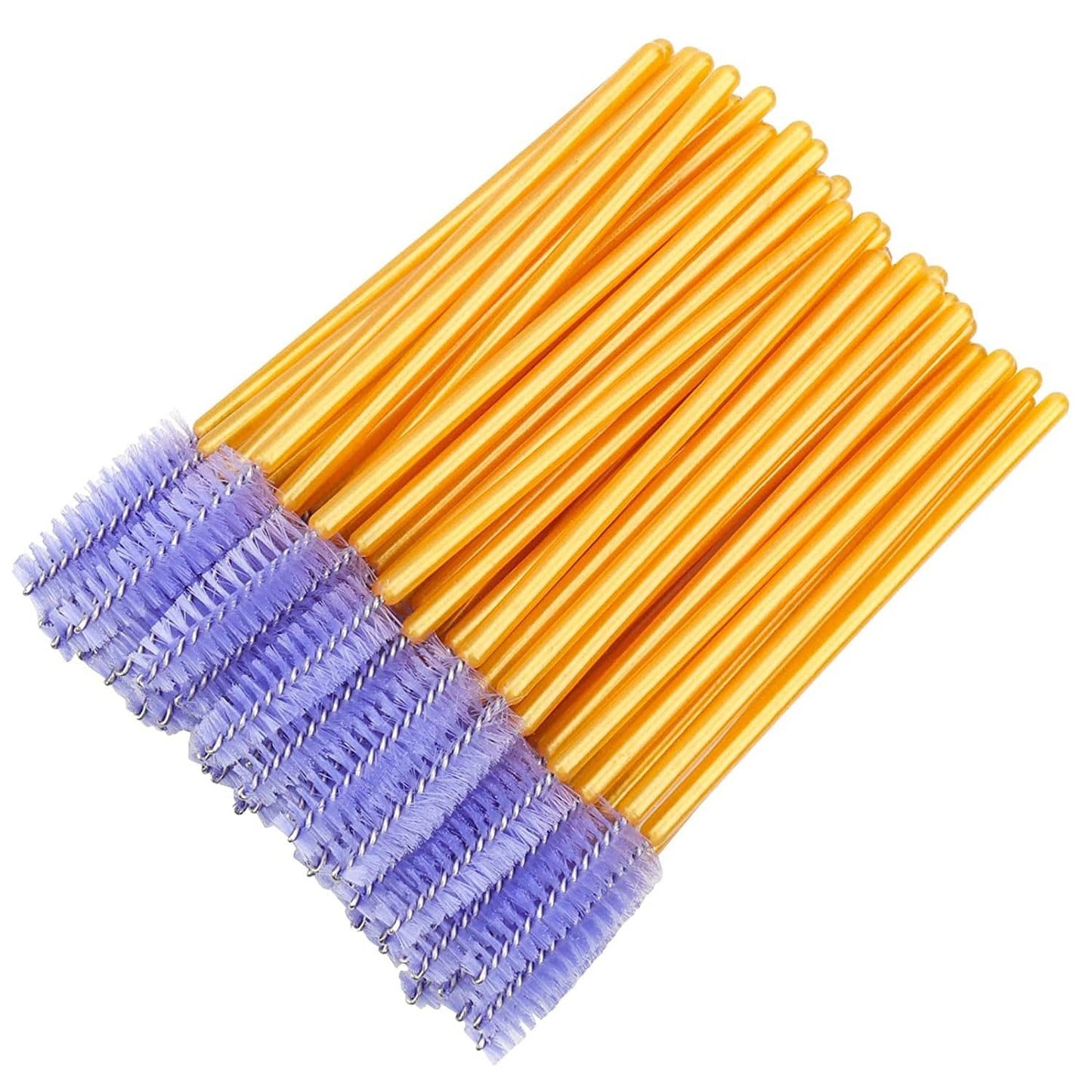 300 Pack Mascara Wands Disposable Eyelash Brushes for Lash Extensions Eye Brow Applicators Makeup Brush Tool, Gold/Black Health & Beauty > Personal Care > Cosmetics > Cosmetic Tools > Makeup Tools Yisu Gold/Light Purple-300pcs