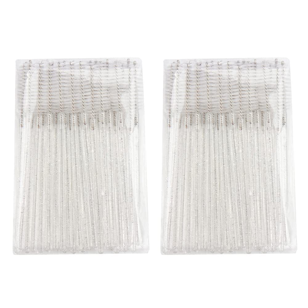300 PCS Crystal Eyelash Mascara Wands Disposable Lash Brushes for Extensions Makeup Brush Applicators Tool Kit, All White Health & Beauty > Personal Care > Cosmetics > Cosmetic Tools > Makeup Tools Mekupeu