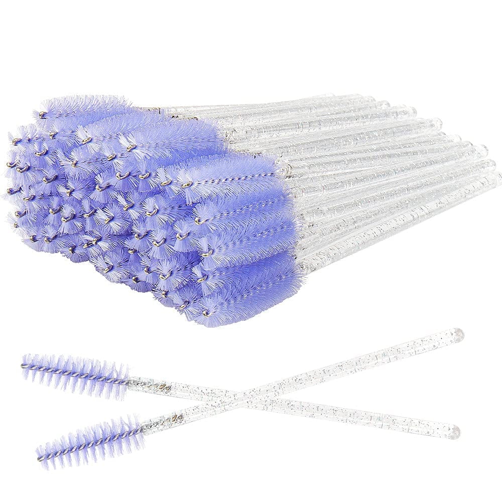300 PCS Crystal Eyelash Mascara Wands Disposable Lash Brushes for Extensions Makeup Brush Applicators Tool Kit, All White Health & Beauty > Personal Care > Cosmetics > Cosmetic Tools > Makeup Tools Mekupeu Light purple