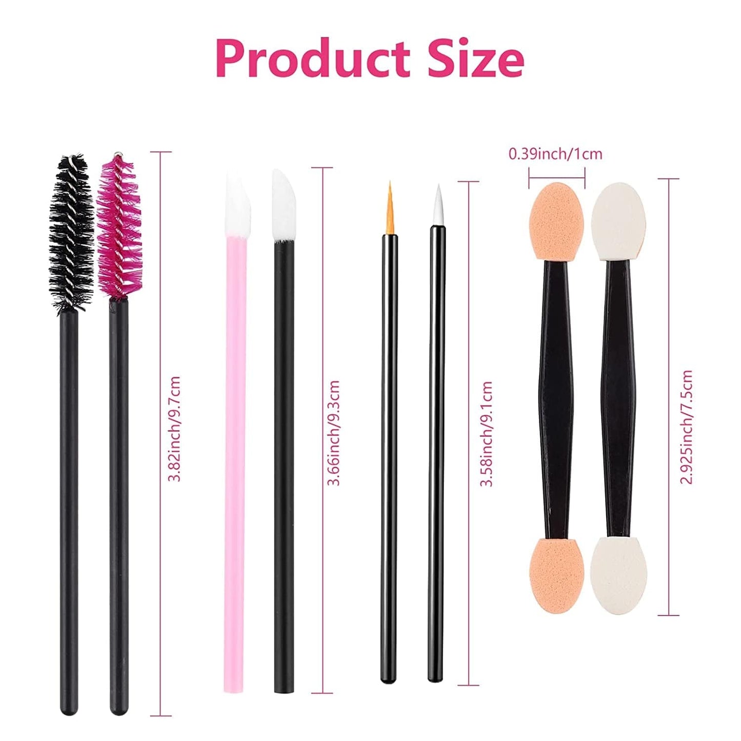 300PCS Disposable Makeup Applicators Tools Kit, Include 100 Disposable Lip Brushes Lip Wands 100 Mascara Brushes Wands Applicator 50 Eyeliner Brushes 50 Eyeshadow Brushes for Eyes and Lips Makeup Health & Beauty > Personal Care > Cosmetics > Cosmetic Tools > Makeup Tools LIONVISON