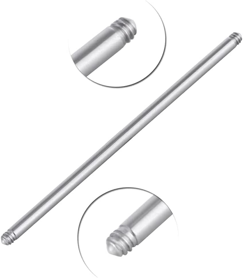 Fashion Processed20Pcs a Set Surgical Steel Threaded Barbell Bar Replacement for Tongue Earring Piercing Body Jewelry 14G 16G (Mix 20Pcs) Apparel & Accessories > Jewelry > Body Jewelry Generic