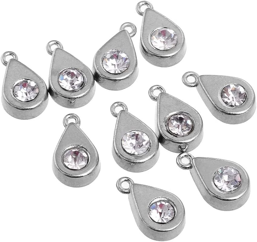 30PCS Charm Pendant Butterfly Tibetan Metal Beads Silver Color for Jewelry Making Bracelet Drop Crystal / 90 PCS