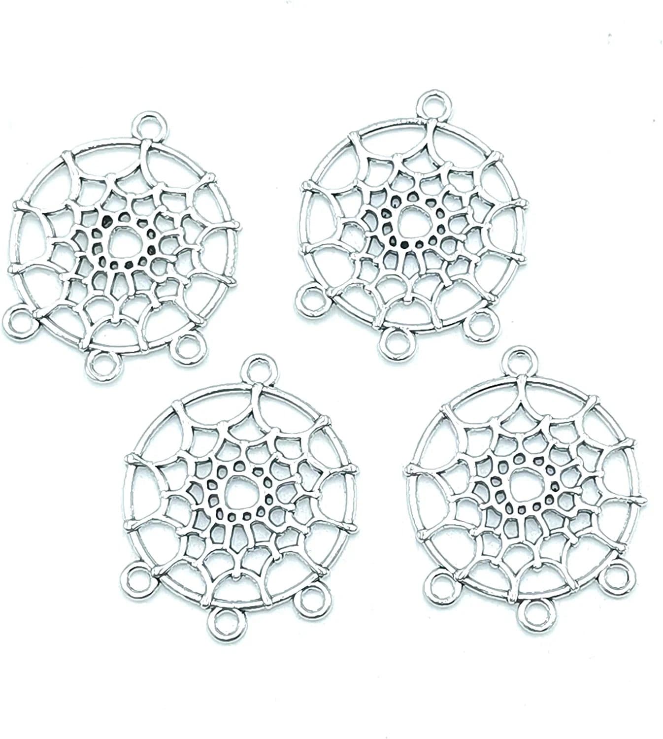 30Pcs Craft Supplies Antique Silver Wings Angel Fairy Charms Pendants Jewelry Findings,For Earring Bracelet Necklace Jewelry DIY Craft Making 27 X 24Mm (Antique Silver) 36 Ancient Silver