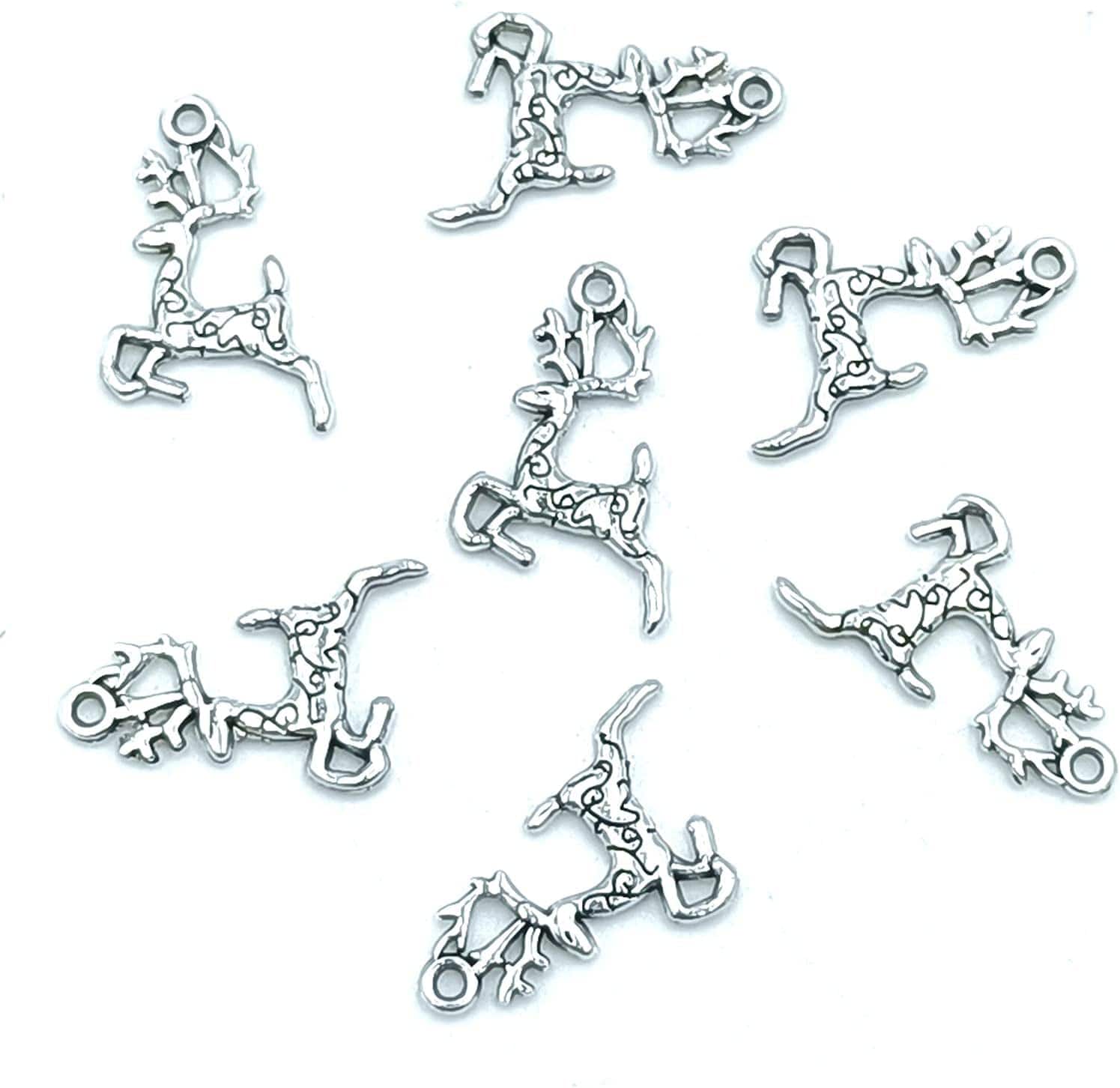 30Pcs Craft Supplies Antique Silver Wings Angel Fairy Charms Pendants Jewelry Findings,For Earring Bracelet Necklace Jewelry DIY Craft Making 27 X 24Mm (Antique Silver) 3 Ancient Silver