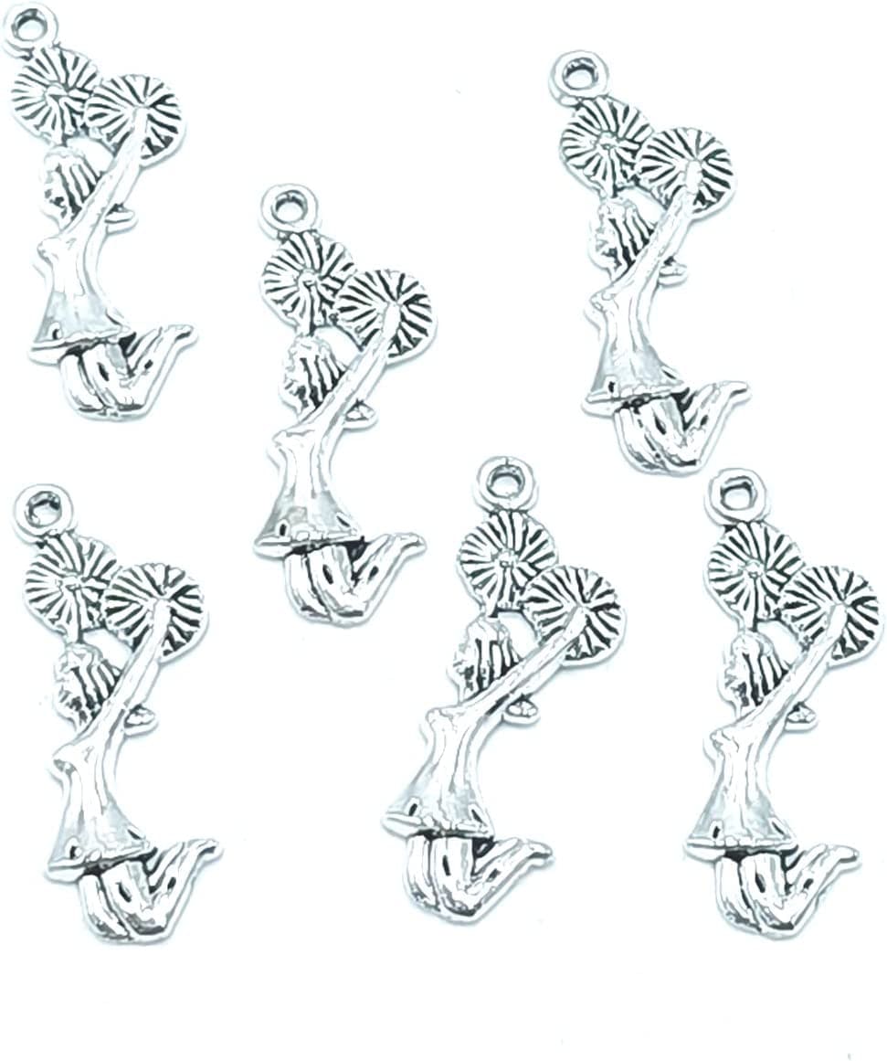 30Pcs Craft Supplies Antique Silver Wings Angel Fairy Charms Pendants Jewelry Findings,For Earring Bracelet Necklace Jewelry DIY Craft Making 27 X 24Mm (Antique Silver) 28 Ancient Silver