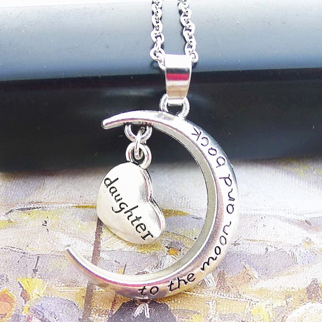 30Pcs Daughter Charm,Heart Shape Double-Faced Pendant for DIY Bracelet Necklace Jewelry Making Findings(Antique Silver)