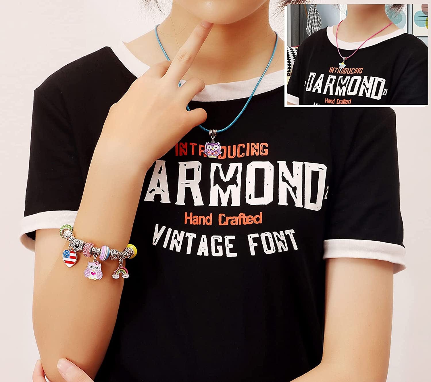 30Pcs Girls Assorted Charms Pendants DIY for Bracelet Necklace Key Ring Jewelry Making & Crafting,Wholesale Bulk