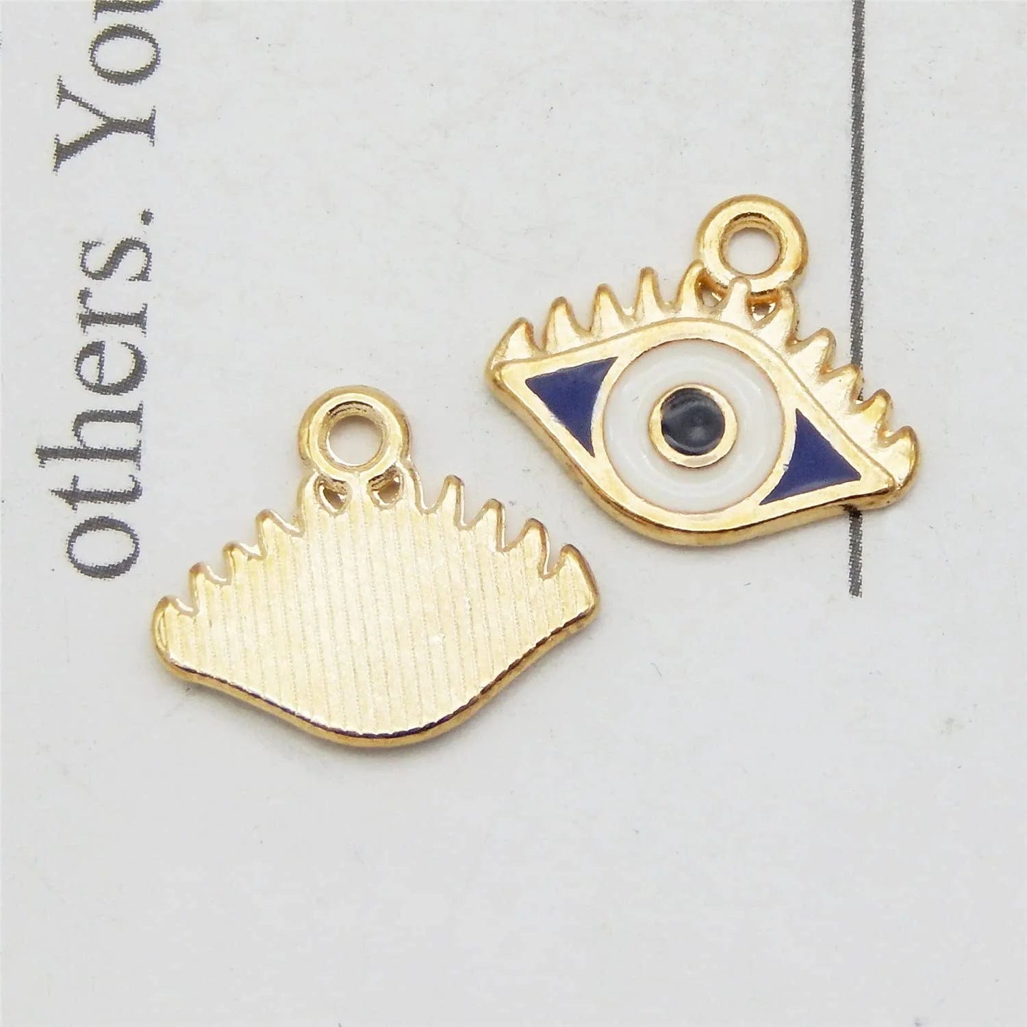 30Pcs Mixed Rhinestone Evil Eye Connector Charm Pendant for Craft DIY Necklace Bracelet Earrings Making