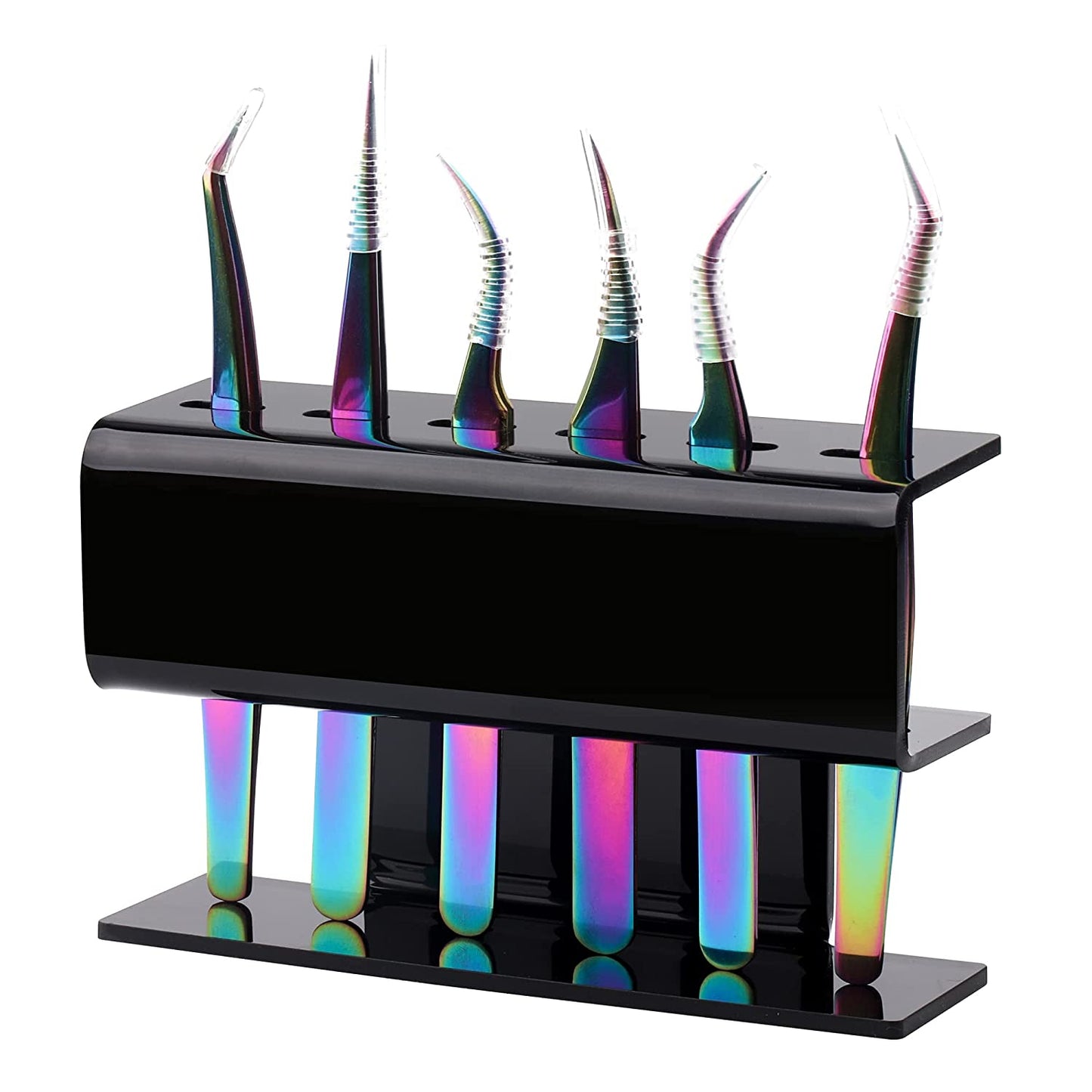 Eyelash Extension Supplies Acrylic Lashes-Holder Pad Eye Individual Lashes Makeup Tools Palette 1Pcs Lash Extension Glue Pallet Holder Card Professional Salon Use by GEMERRY Health & Beauty > Personal Care > Cosmetics > Cosmetic Tools > Makeup Tools GEMERRY Black (hold 6 tweezers)