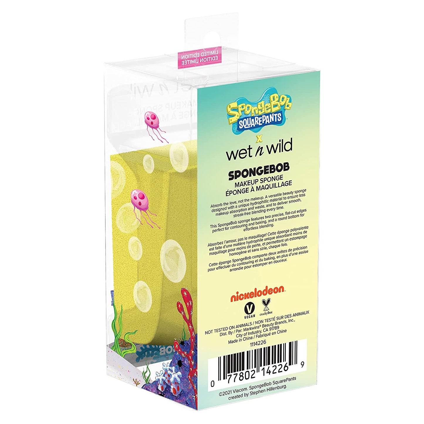 Wet N Wild Makeup Sponge Squarepants Makeup Tools Flat Edge Makeup Sponge (1114226) Spongebob, 1 Count Health & Beauty > Personal Care > Cosmetics > Cosmetic Tools > Makeup Tools wet n wild