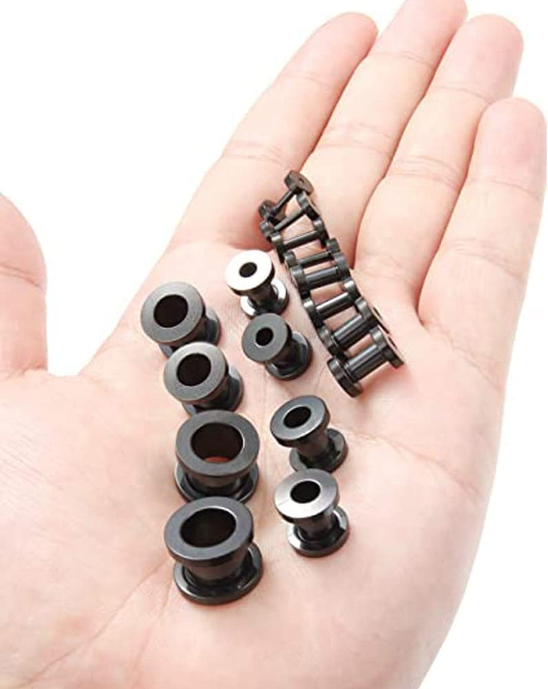 Screw Fit Ear Gauges Surgical Steel Tunnel Expander Earrings Earlobe Plugs Stretching Body Piercing Jewelry Set for Women Men Nice and Fashion Apparel & Accessories > Jewelry > Body Jewelry generic