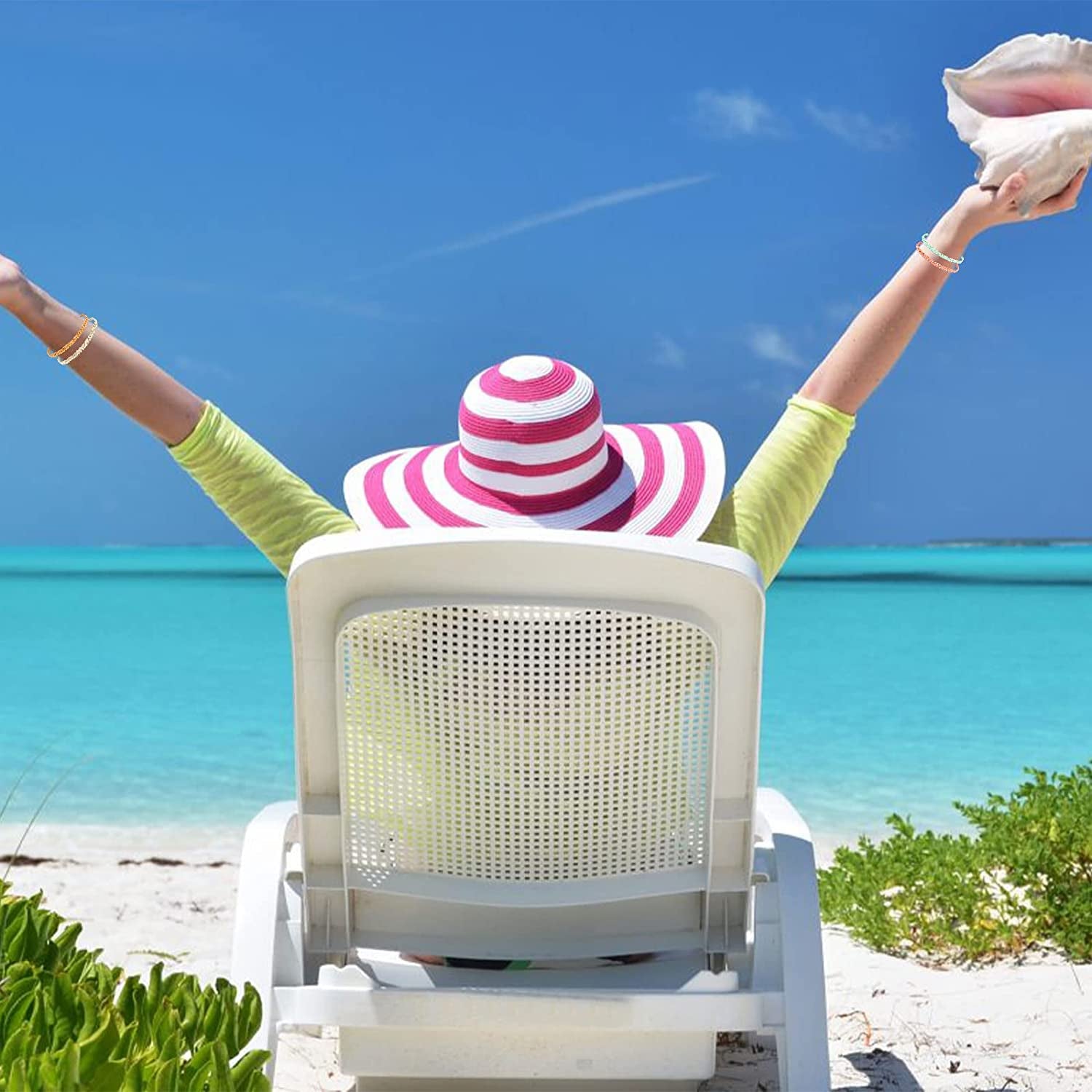 Waterproof String Bracelets for Girls Summer Wave Bracelet Friendship Handmade Wave Bracelet Apparel & Accessories > Jewelry > Bracelets Highven