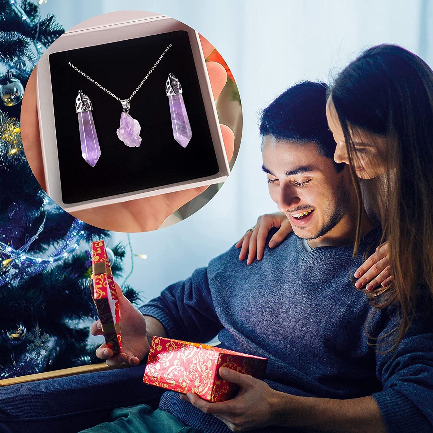 32 Pieces Bullet Necklace Amethyst Pendants Amethyst Necklace Natural Gemstone Gemstone Pendants Set Including 20 Irregular Rock Pendant and 12 Bullet Shape Charms for DIY Jewelry Making Supplies