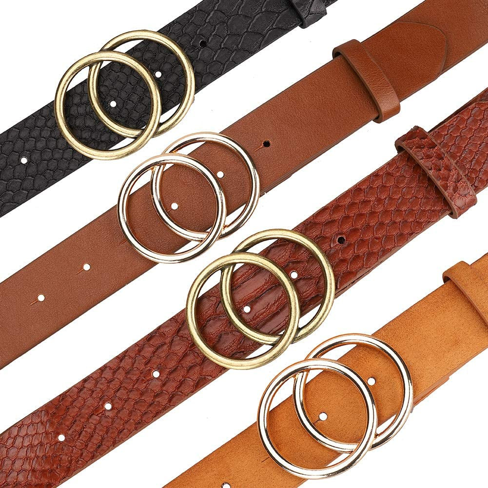 Earnda Women'S Leather Belt Fashion Soft Faux Leather Waist Belts for Jeans Dress Apparel & Accessories > Clothing Accessories > Belts Earnda