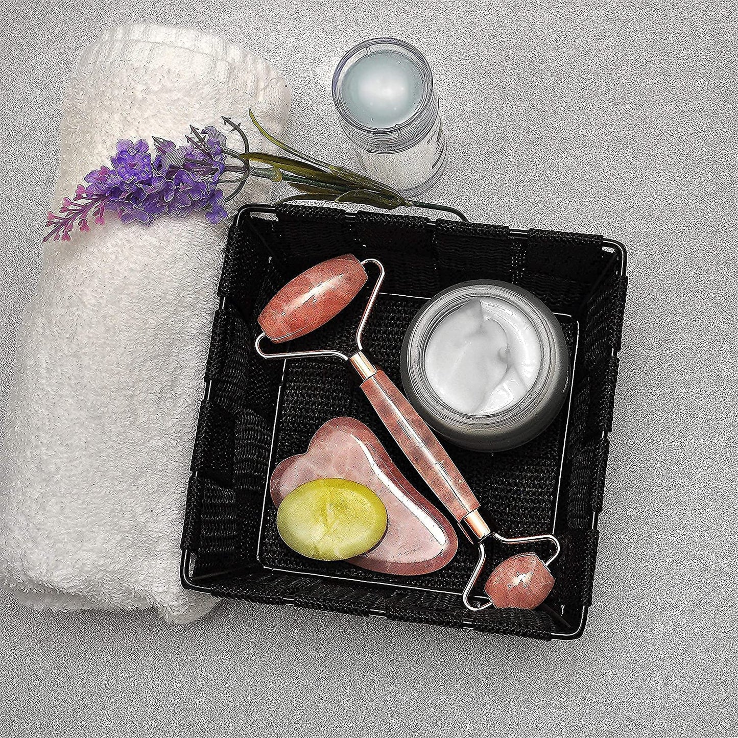 Rose Quartz Face Roller & Gua Sha | Eternal Allure 3-In-1 Jade Roller with Detailed Instructions Guide, Self Care Tools for Puffy Eyes, Face, Neck, Lymphatic Drainage, Fine Lines and Wrinkles - Includes Travel Pouch plus Mini Gua Sha Health & Beauty > Personal Care > Cosmetics > Cosmetic Tools > Skin Care Tools Eternal Allure
