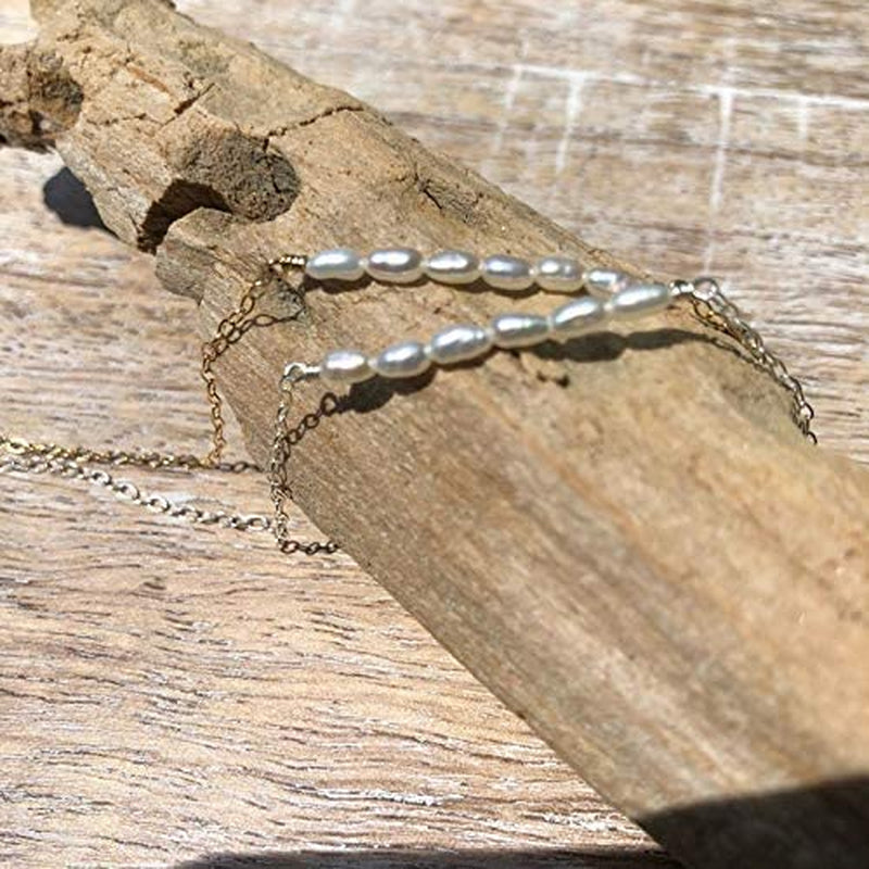 Mevecco Pearl Anklet Handmade 18K Gold Plated Dainty Boho Beach Cute Ankle Bracelet Adjustable Wafer Layered Turquoises Dangle Coins Foot Chain for Women Apparel & Accessories > Jewelry > Anklets Mevecco