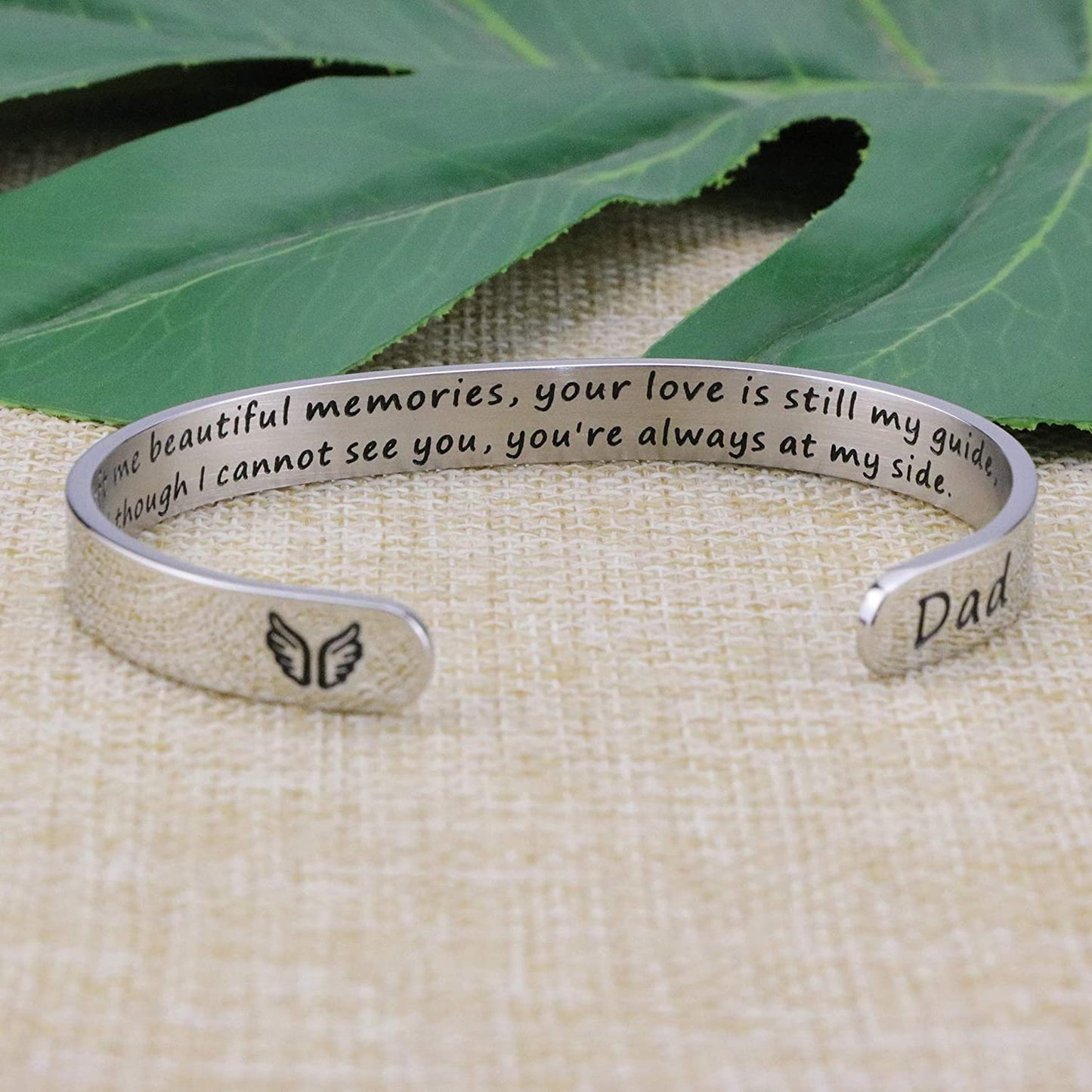 Joycuff Memorial Gifts for Women Inspirational Cuff Bracelet Sympathy Jewelry Loss of Loved One Sympathy Gifts Remember Her Apparel & Accessories > Jewelry > Bracelets JoycuFF