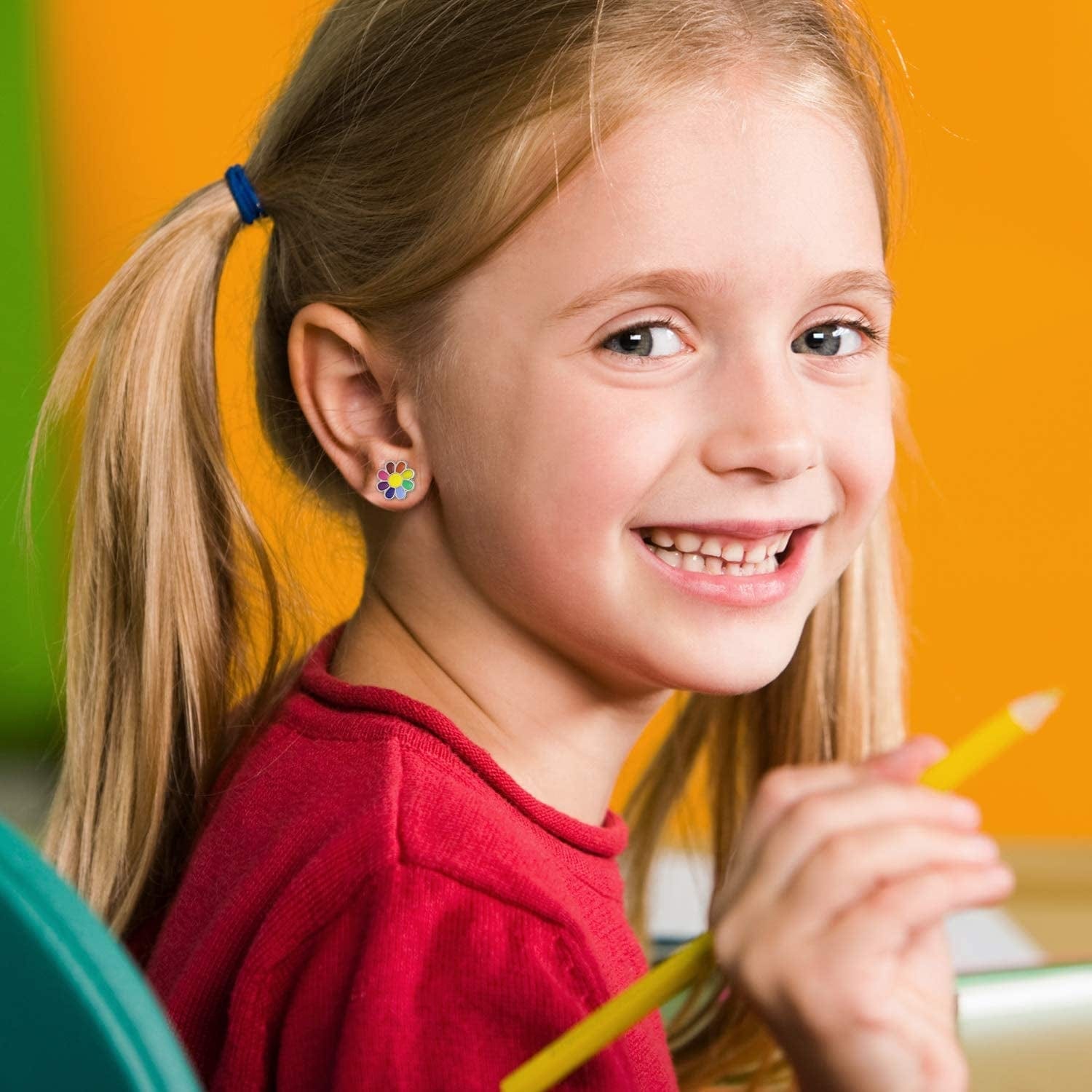 33 Pairs Hypoallergenic Stud Earrins Set for Girls Sensitive Ears with Stainless Steel Post in Vivid Colors and Multi-Styles Apparel & Accessories > Jewelry > Earrings TAMHOO