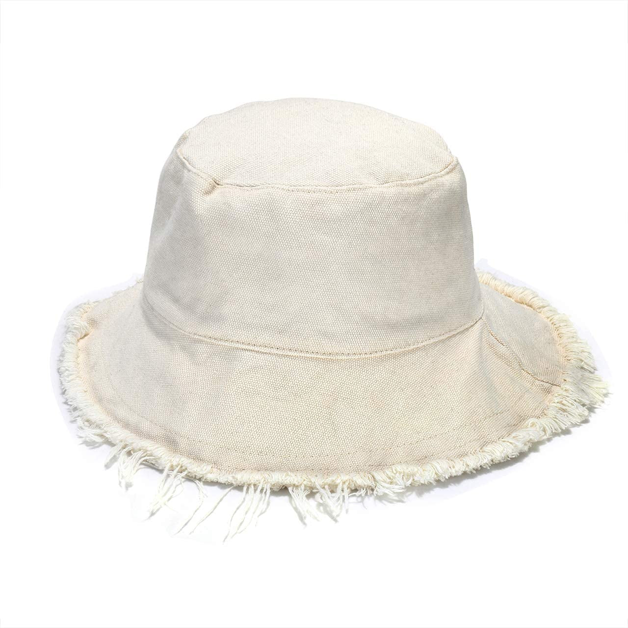 Boderier Sun Hats for Women Summer Casual Wide Brim Cotton Bucket Hat Beach Vacation Travel Accessories Apparel & Accessories > Clothing Accessories > Hats boderier Beige
