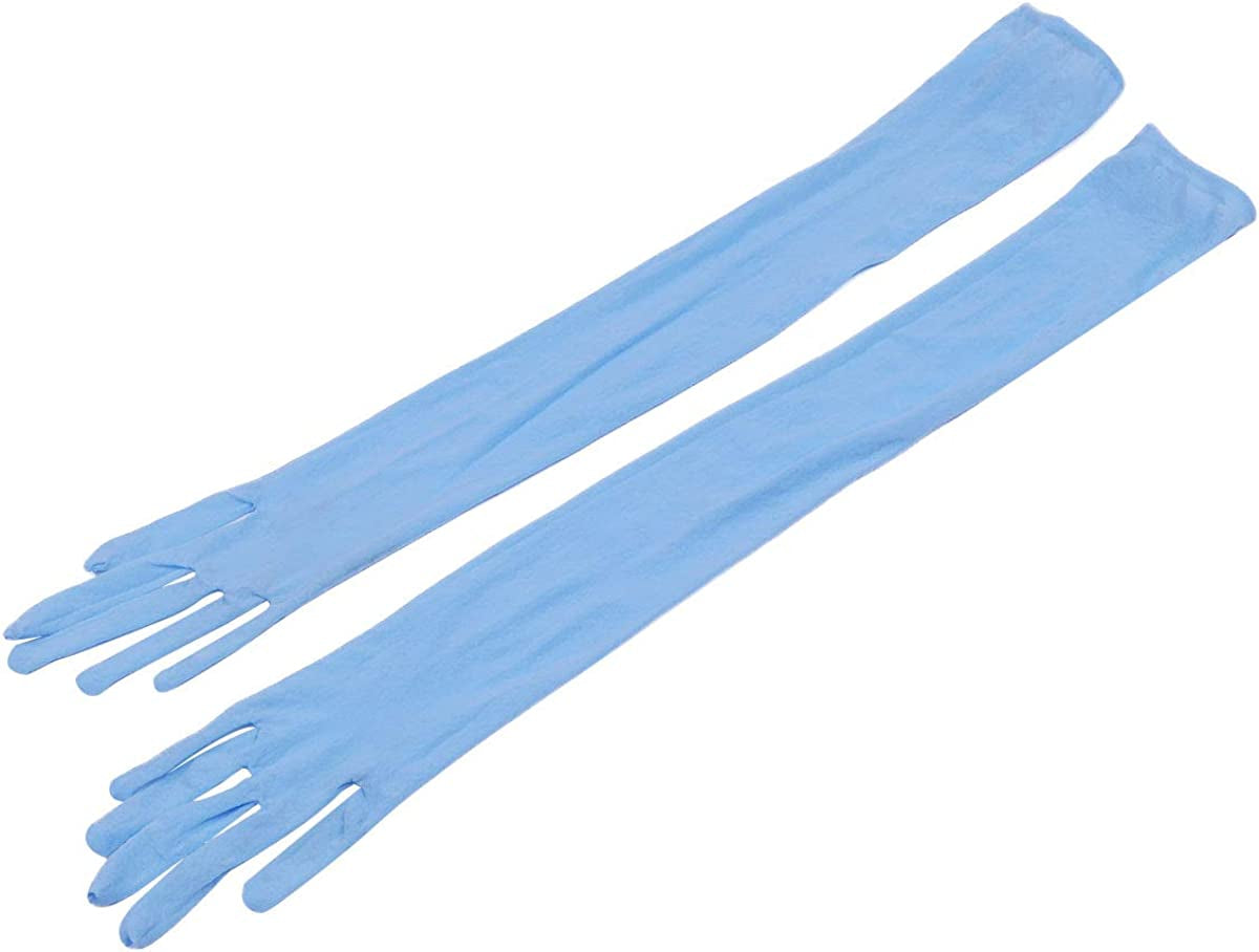 Tiaobug Women'S Ultra-Thin Sheer Seamless Nylon Mesh Opera Length Glove Mittens Apparel & Accessories > Clothing Accessories > Gloves & Mittens TiaoBug