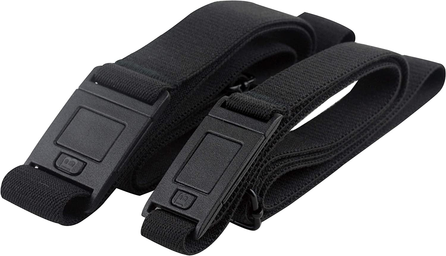 Beltaway-The Square Adjustable No Show Flat Buckle Belt Comfortably Holds Your Pants Up Apparel & Accessories > Clothing Accessories > Belt Buckles BELTAWAY 2pk:square/Narrow Black Plus Size (16-4X)