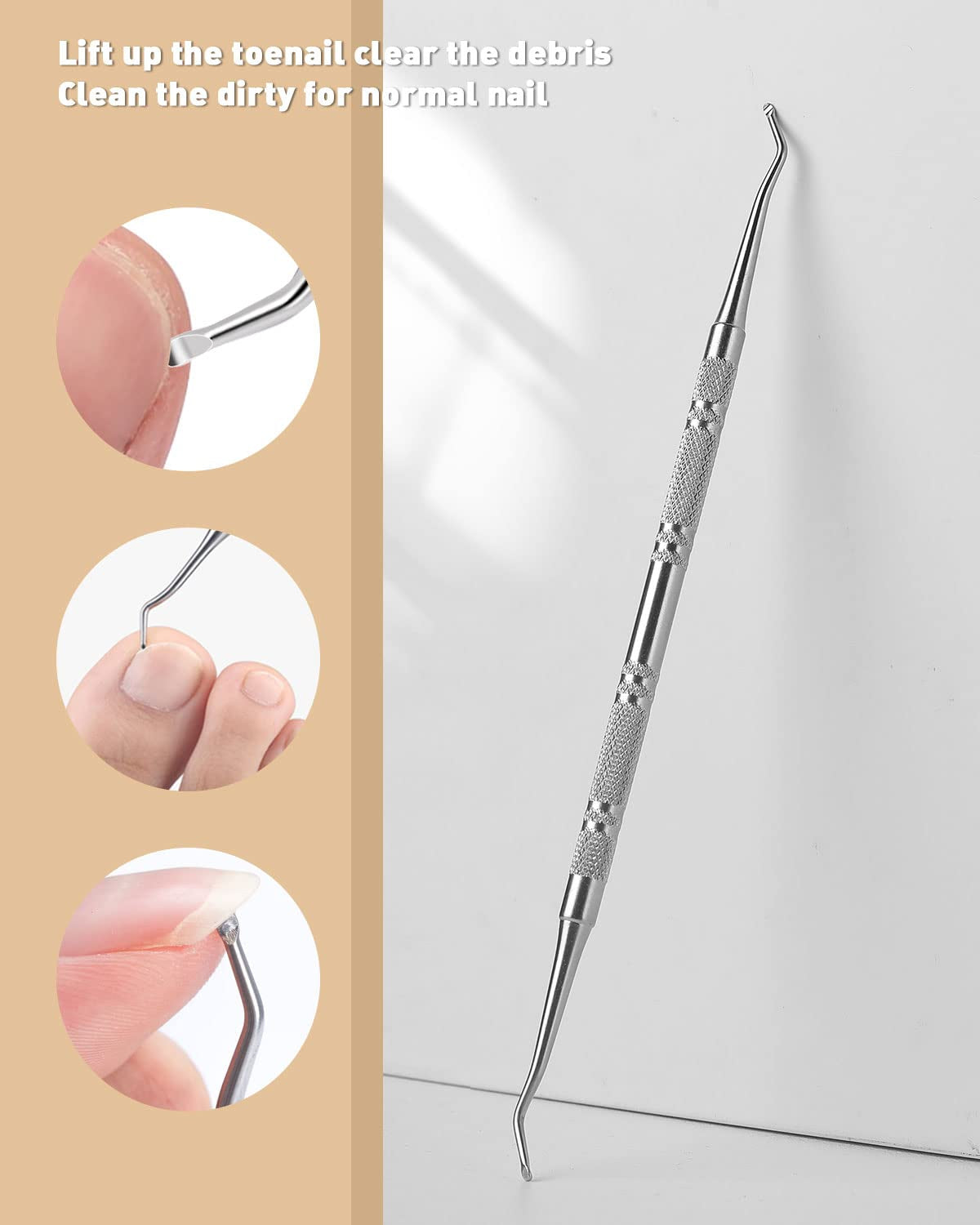 BEZOX Ingrown Toenail Tools - Toenail Lifter and Toenail File Set, Podiatrist Preferred Ingrown Toenails Treatment Tools - Surgical Grade Stainless Steel, W/Tin Storage Box Health & Beauty > Personal Care > Cosmetics > Cosmetic Tools > Nail Tools BEZOX
