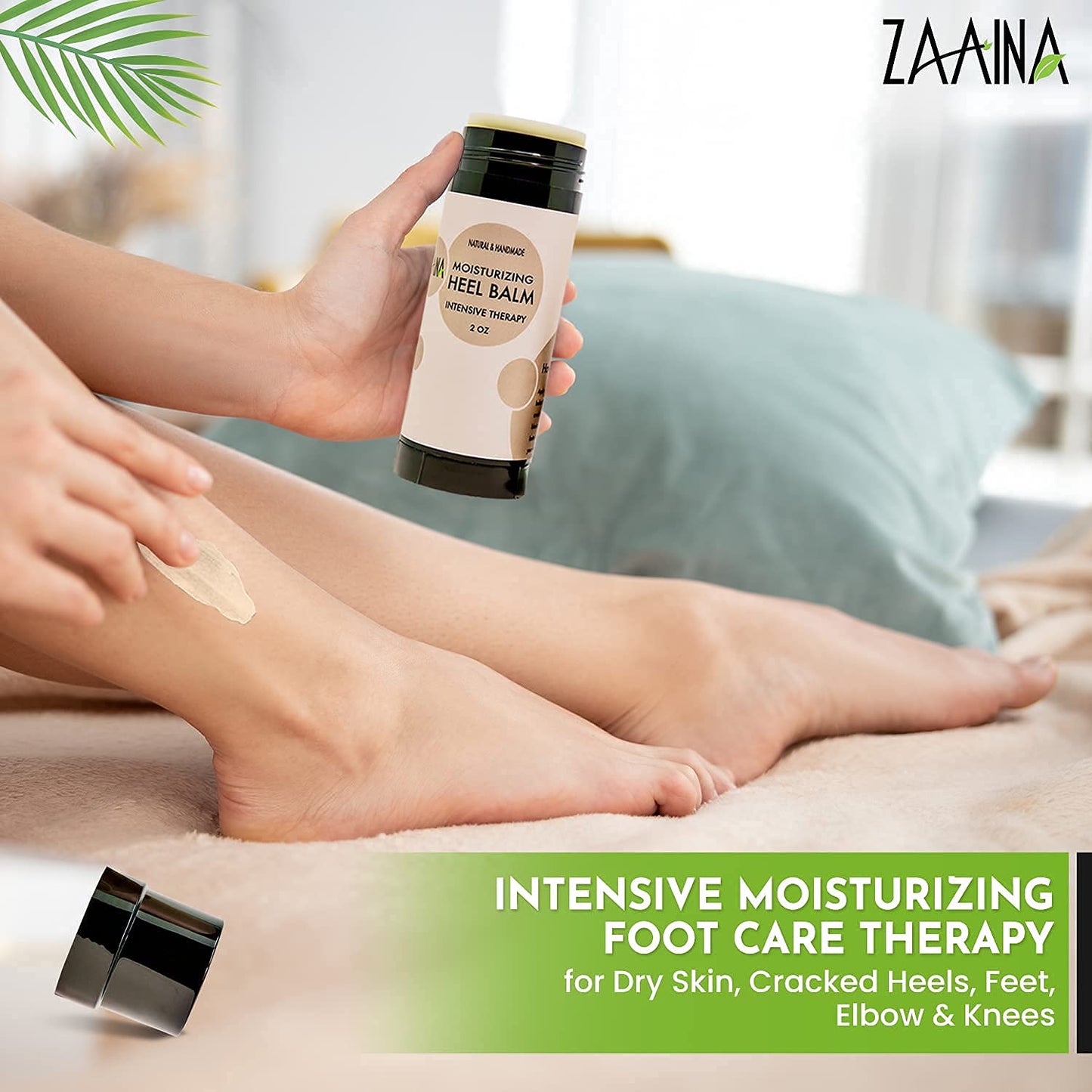 Heel Balm Stick 100% Natural, Miracle Foot Cream for Fast Relief, Intensive Moisturizing Foot Care Therapy Heel Balm for Dry, Cracked Heels, Feet, Elbow, Knees, Pedicures, Natural Foot Care 2 Ounce by ZAAINA Health & Beauty > Personal Care > Foot Care Zaaina