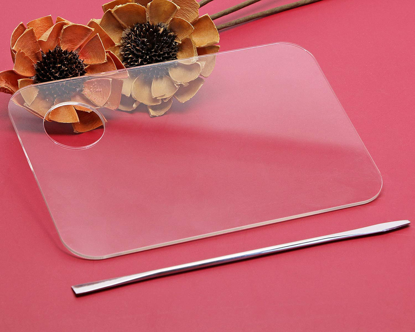 ONLYKXY 2 Pieces Makeup Palette and Spatula, Acrylic Cosmetic Palette, Nail Art Eye Shadow Lipsticks Mixing Makeup Tools Health & Beauty > Personal Care > Cosmetics > Cosmetic Tools > Makeup Tools ONLYKXY