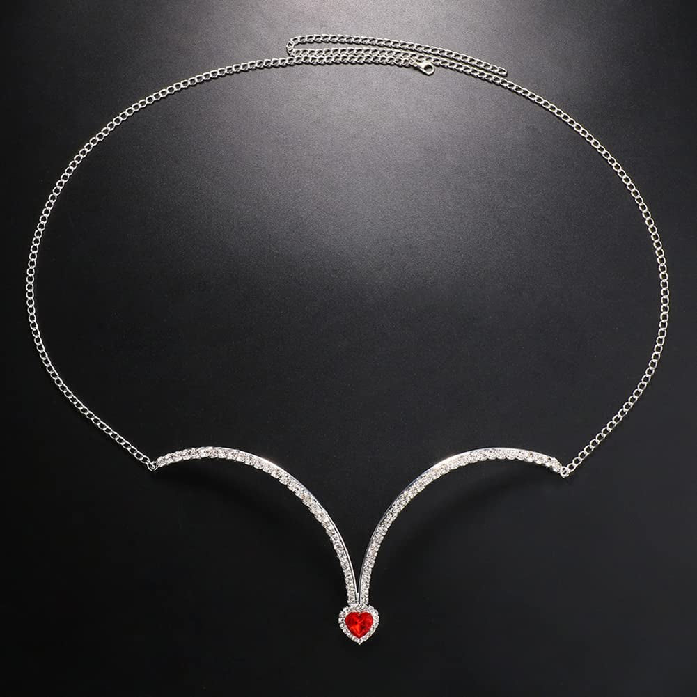 Rhinestone Chest Bracket Bra Chain Body Jewelry Accessories Silver Bikini Crystal Chest Harness Bra Underwear Rave Party Apparel & Accessories > Jewelry > Body Jewelry Generic