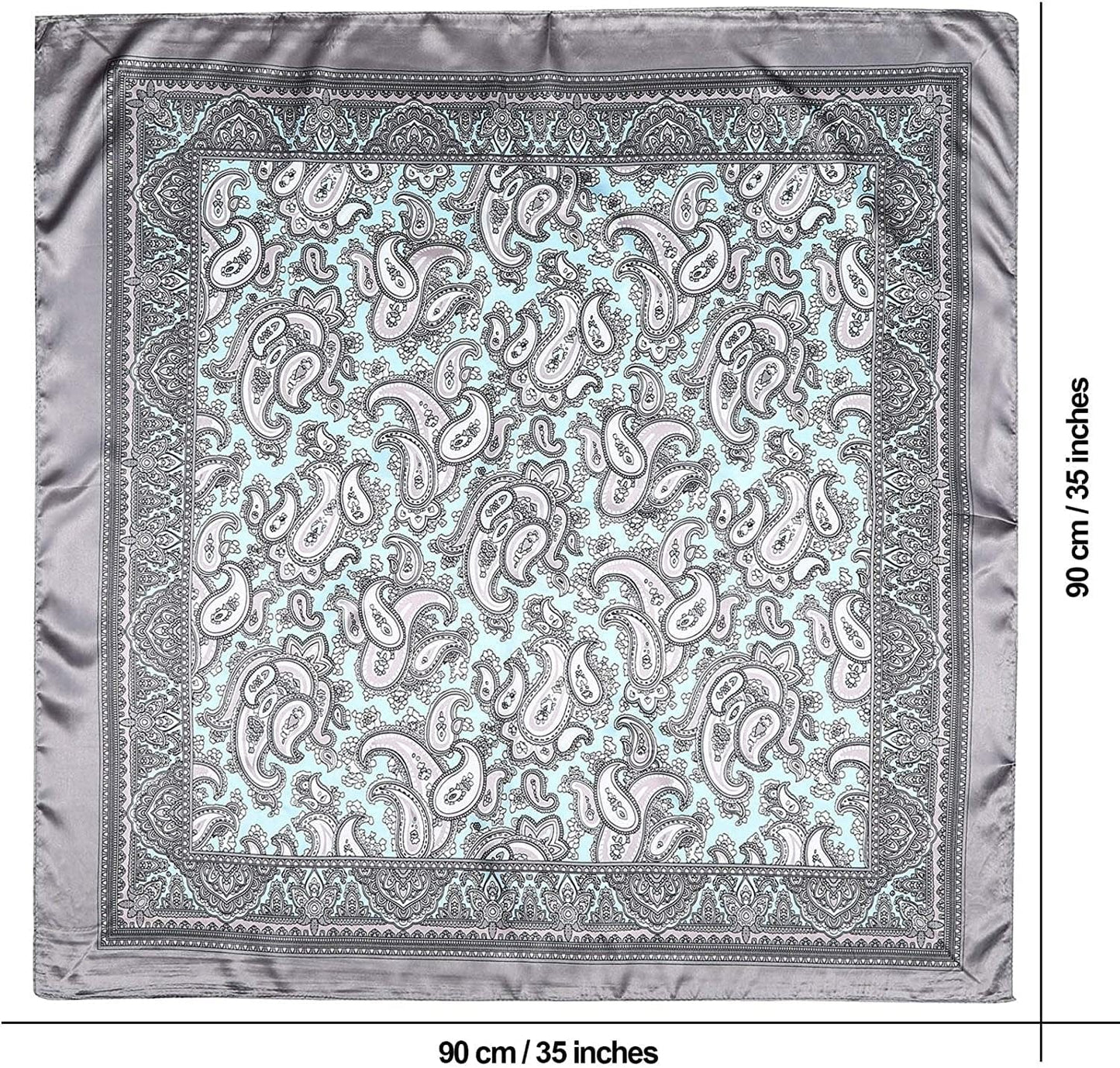 35” Satin Large Square Head Scarves - 4PCS Silk like Neck Scarf Hair Sleeping Wraps Lightweight Satin Silk Scarfs for Women Apparel & Accessories > Clothing Accessories > Headwear AWAYTR