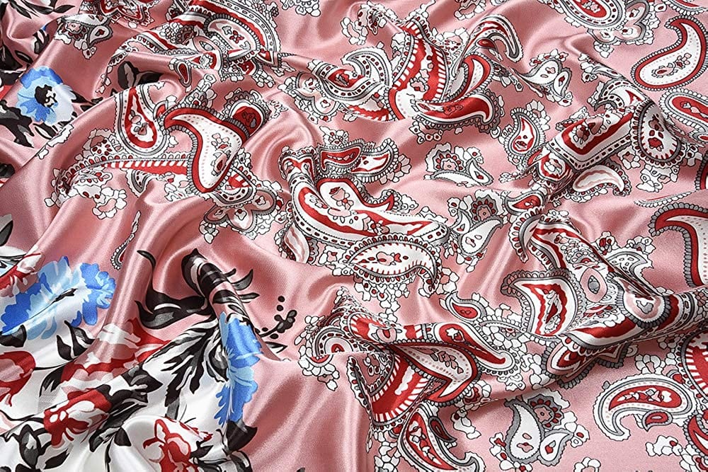 35 X 35 Women Square Satin Silk like Head Scarf Hair Wrap Night Sleeping Decoration Apparel & Accessories > Clothing Accessories > Bandanas & Headties corciova