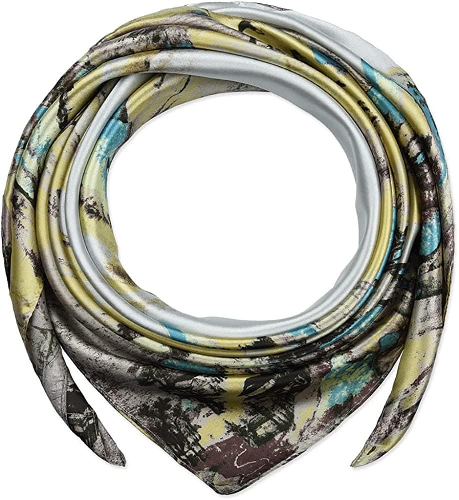 35 X 35 Women Square Satin Silk like Head Scarf Hair Wrap Night Sleeping Decoration Apparel & Accessories > Clothing Accessories > Bandanas & Headties corciova