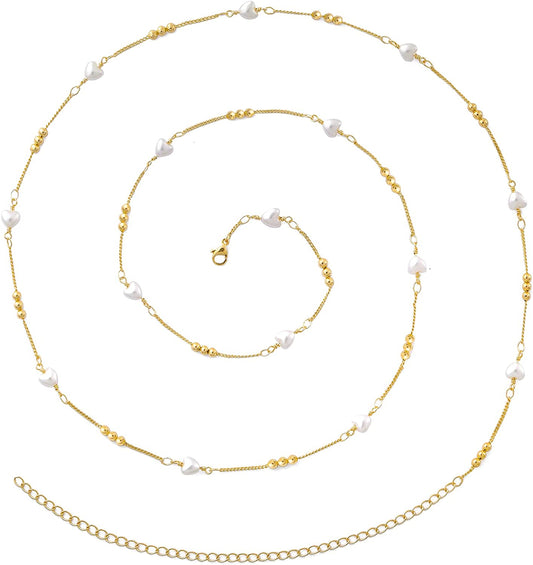 TOBENY 27.5/33.5/40 Inches Waist Belly Chains for the Waist for Women 14K Gold Plated Belly Chains for Women plus Size Body Chain for Women Teens Apparel & Accessories > Jewelry > Body Jewelry TOBENY K 39.3 Inches