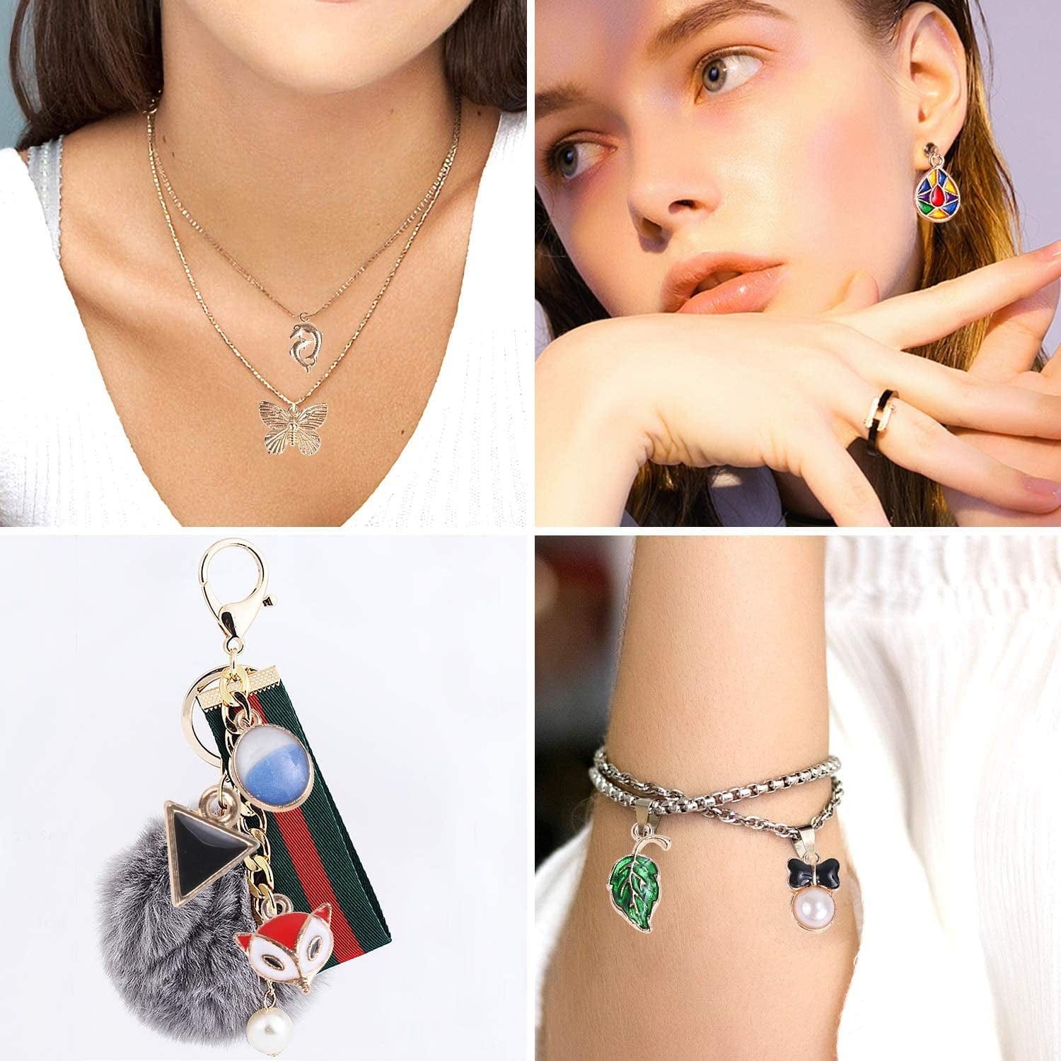 350Pcs Wholesale Bulk Lots Jewelry Making Charms Assorted Gold Plated Enamel Pendants for DIY Necklace Bracelet Earring Craft Supplies