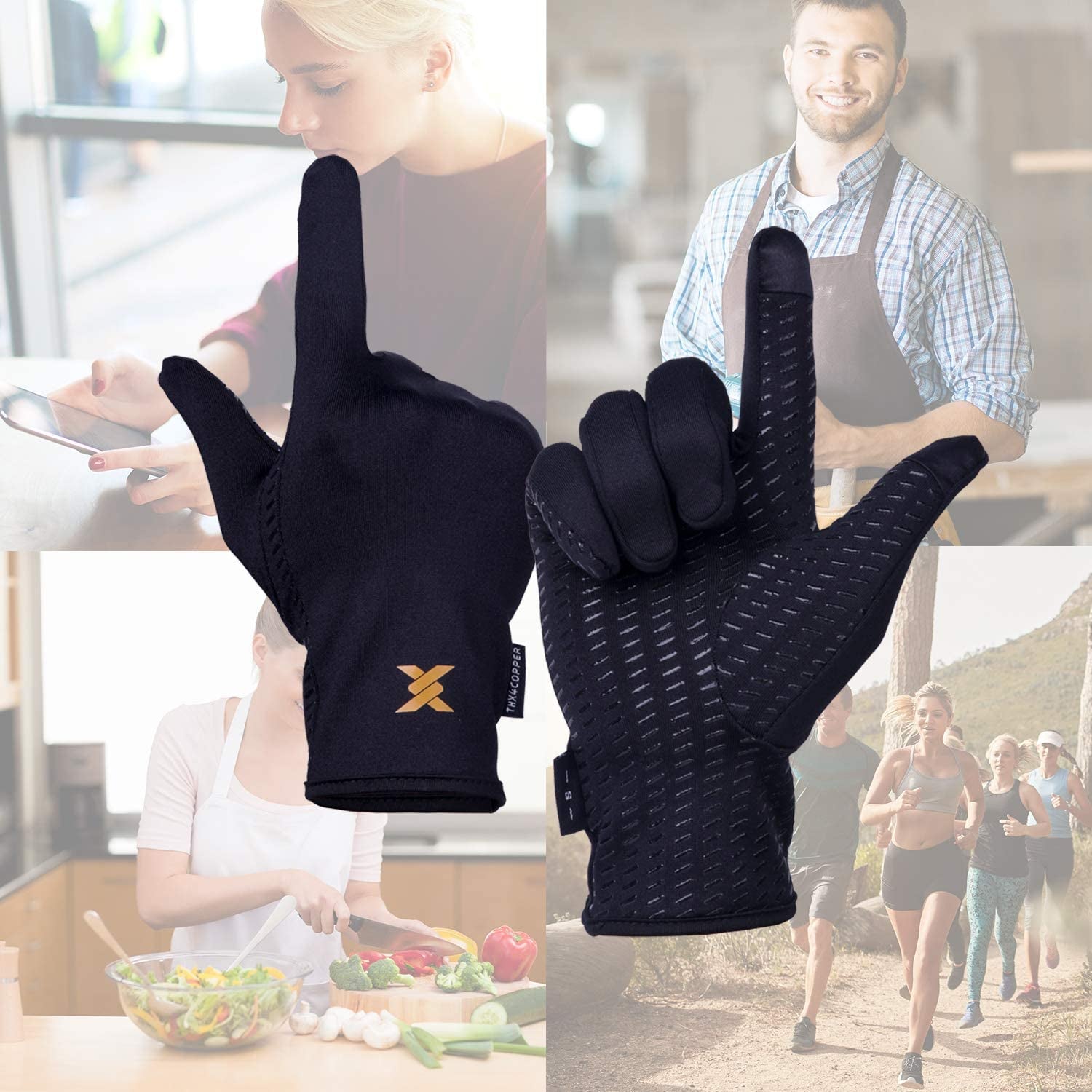 Thx4Copper Infused Compression Arthritis Glove,Carpal Tunnel, Typing, Support Apparel & Accessories > Clothing Accessories > Gloves & Mittens THX4COPPER