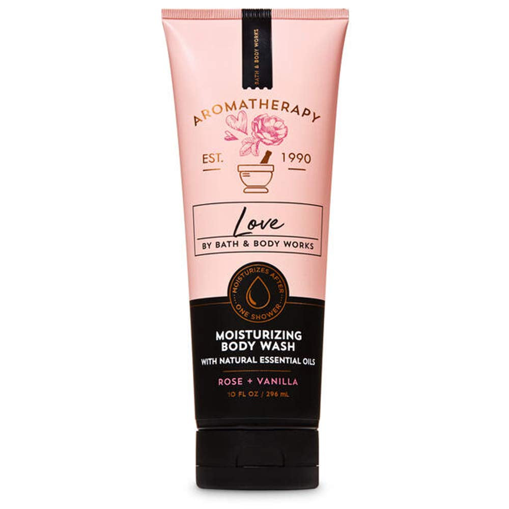 Bath & Body Works Aromatheraphy Love Rose Vanilla Moisturizing Body Wash 10 Fl Oz / 296 Ml-(Packaging Might Vary) Health & Beauty > Personal Care > Cosmetics > Bath & Body Bath and Body Works