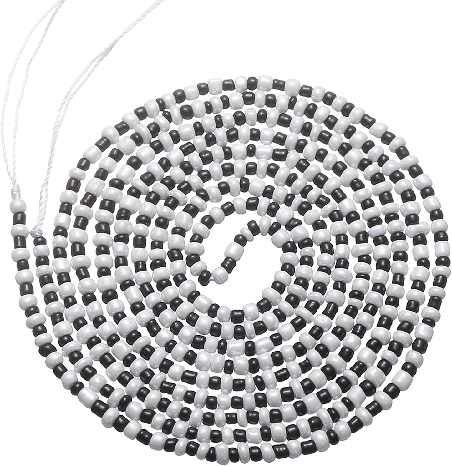 Taouzi Waist Beads for Women Colorful Beaded Body Chain Elastic String Waist Chain Beach Bikini Belly Chains Summer Jewelry for Women Girls Apparel & Accessories > Jewelry > Body Jewelry Taouzi White01