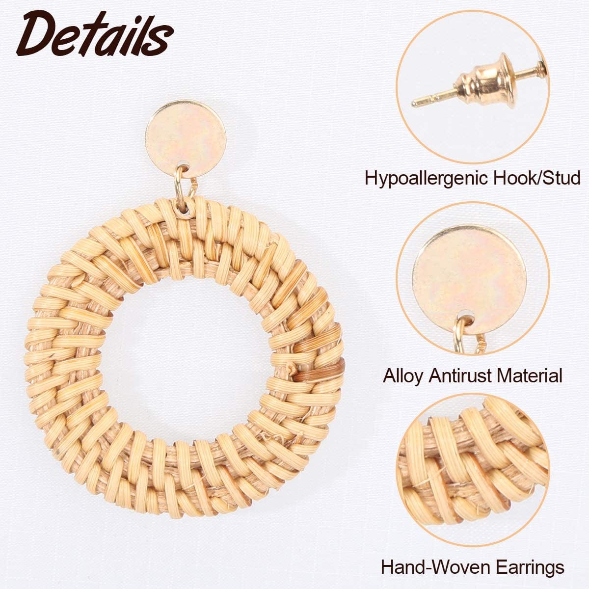 36 Pairs Fashion Earrings for Women, Stylish Teen Girls Tassel Dangle Earring & Pearl Stud Jewelry Set, Leather/Rattan/Gold/Acrylic Hoop Eardrop for Friend Birthday, Valentine, Christmas Gifts