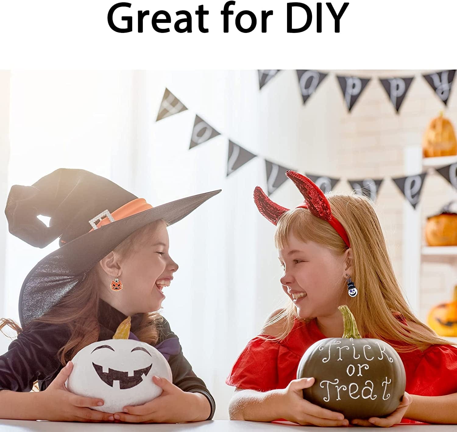 36 Pcs Halloween Charms Pendants Assorted Gold Black Plated Enamel Pumpkin Ghost Clown Wizard Hat Halloween Charms for Jewelry Making DIY Necklace Bracelet Earring Supplies Accessories